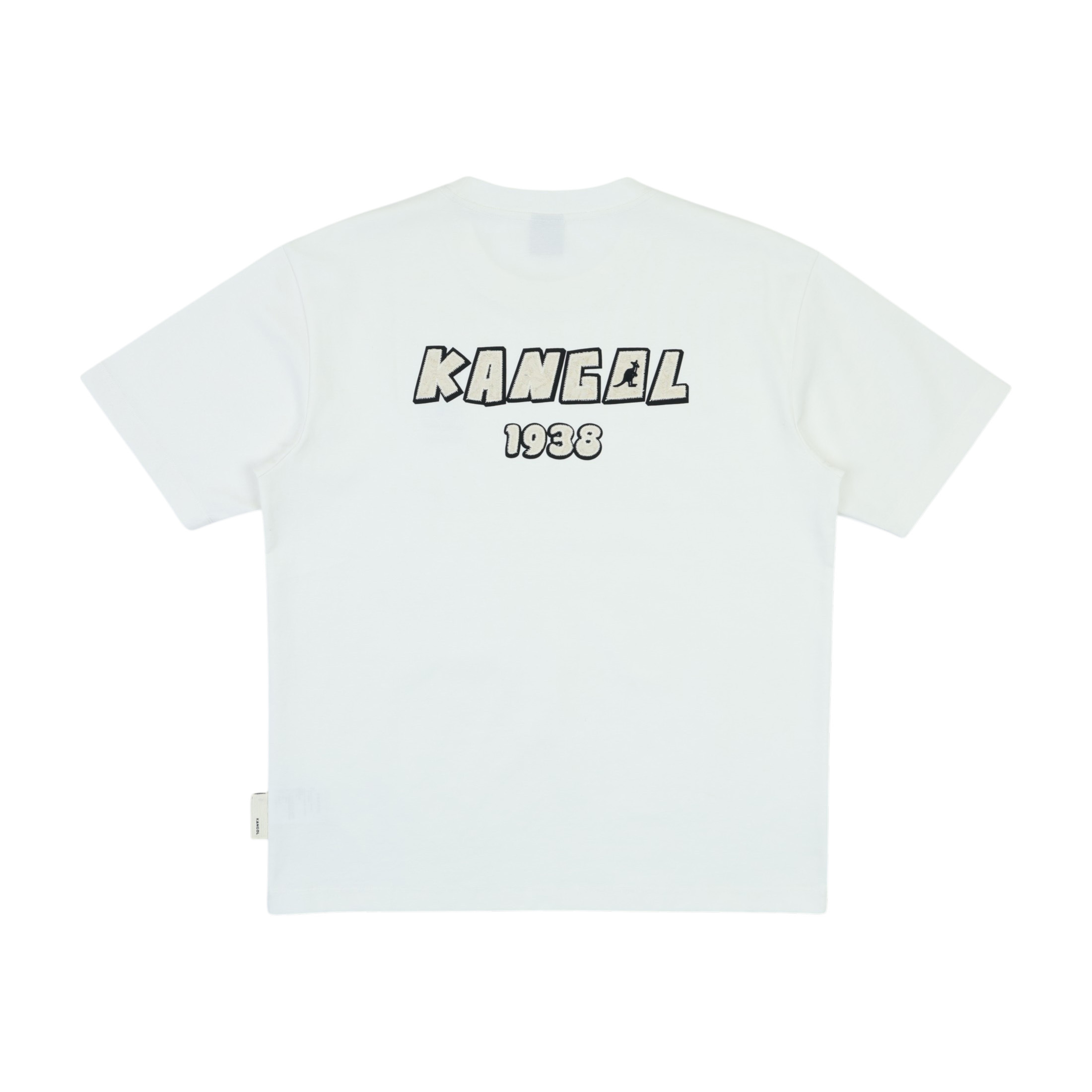 KANGOL 短T 白色 微落肩 貼布 繡花T 短袖 中性 6625102000
