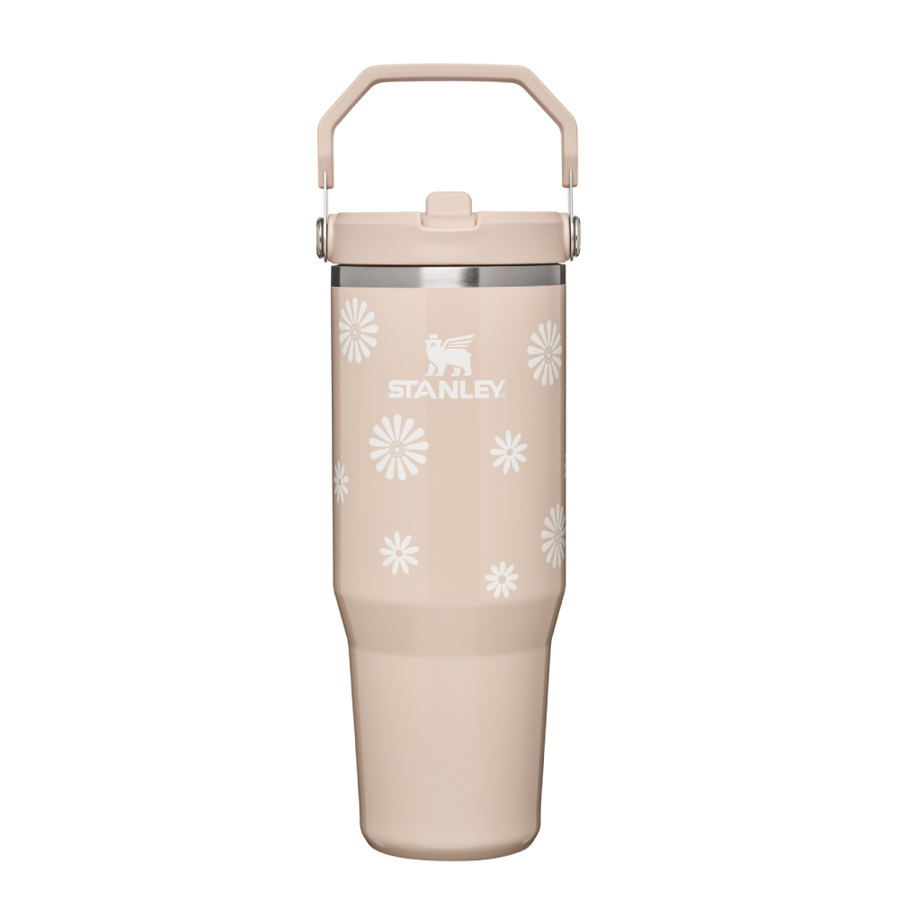 STANLEY 經典系列 IceFlow 手提吸管杯2.0 0.88L / 香檳雛菊