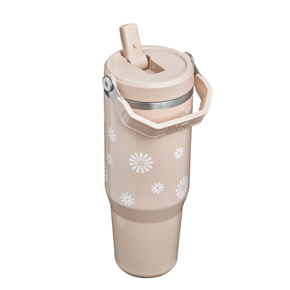 STANLEY 經典系列 IceFlow 手提吸管杯2.0 0.88L / 香檳雛菊