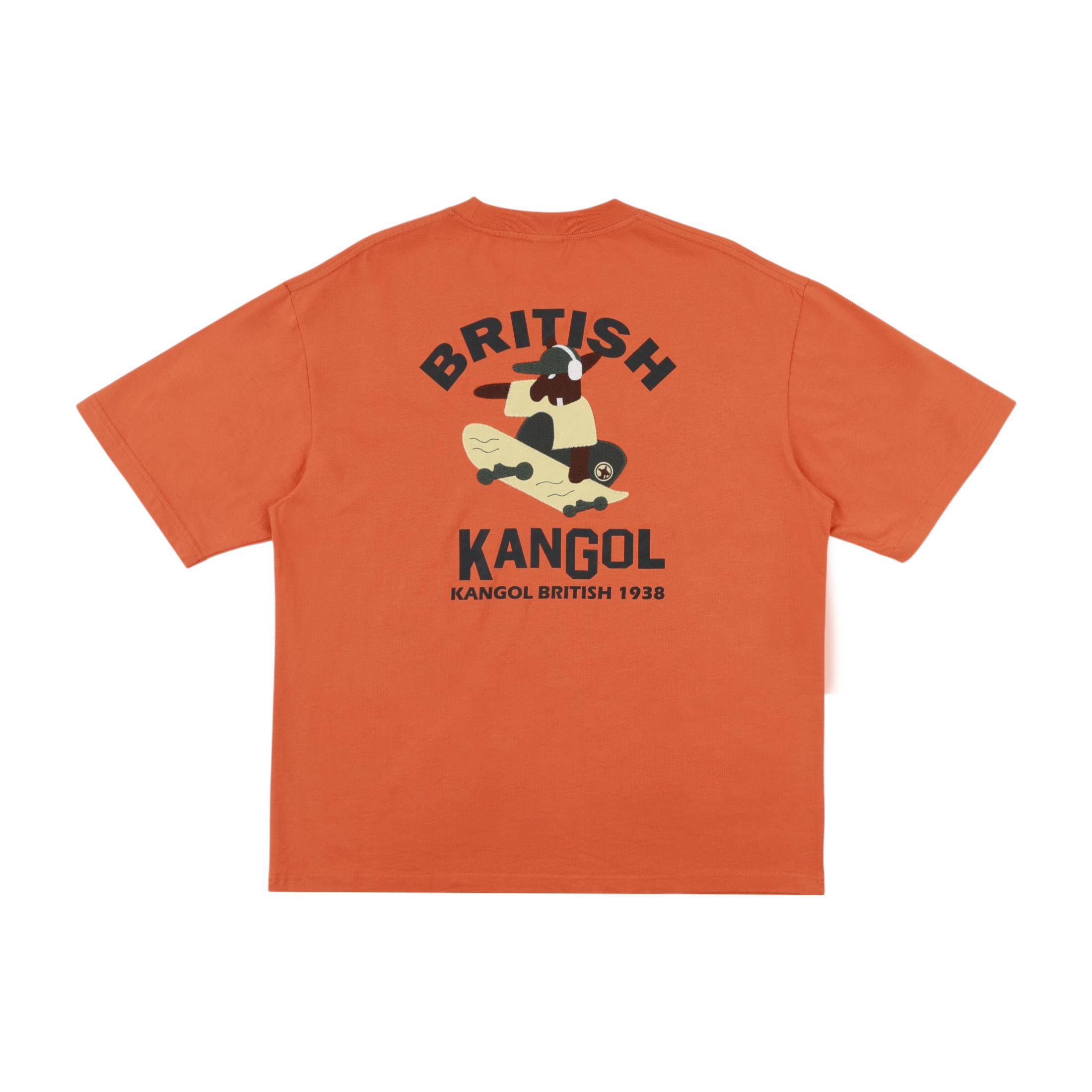 KANGOL 短T 橘色 落肩 袋鼠 滑板T 短袖 中性 6625100951