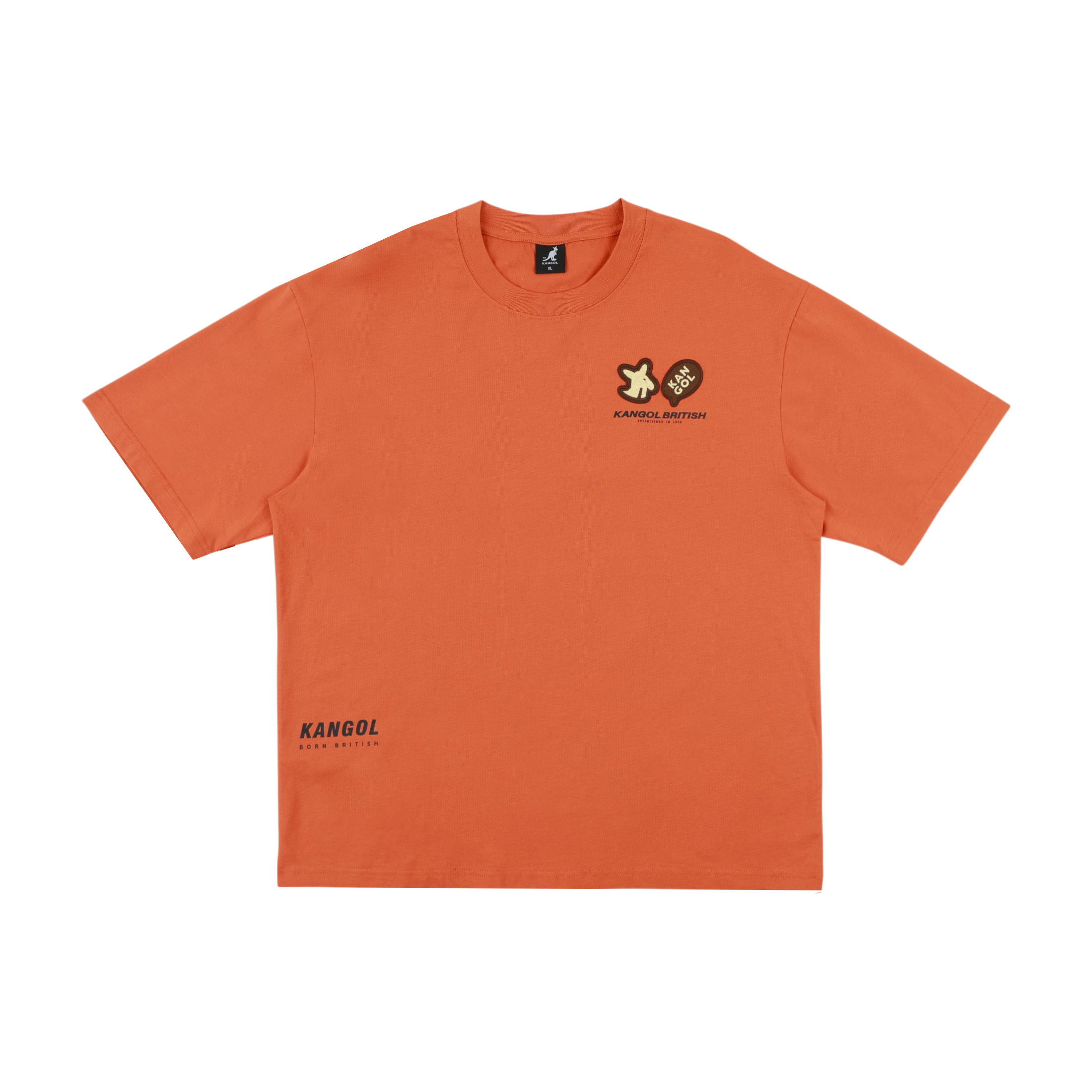 KANGOL 短T 橘色 落肩 袋鼠 滑板T 短袖 中性 6625100951