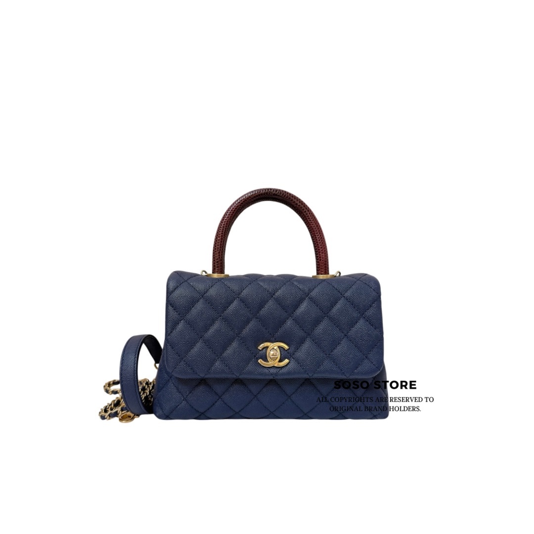 Chanel Coco handle - Navy Blue / GHW