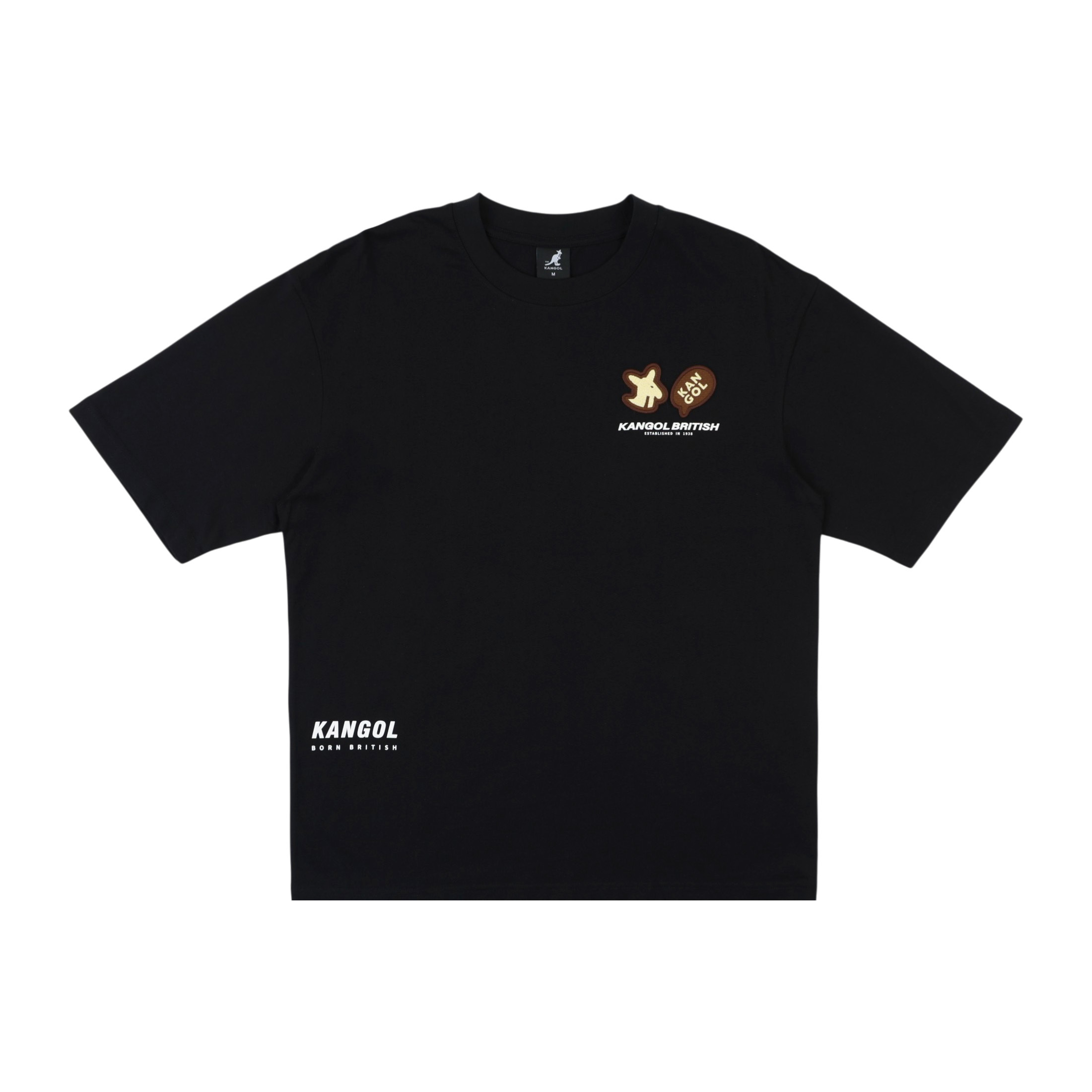 KANGOL 短T 黑色 落肩 袋鼠 滑板T 短袖 中性 6625100920