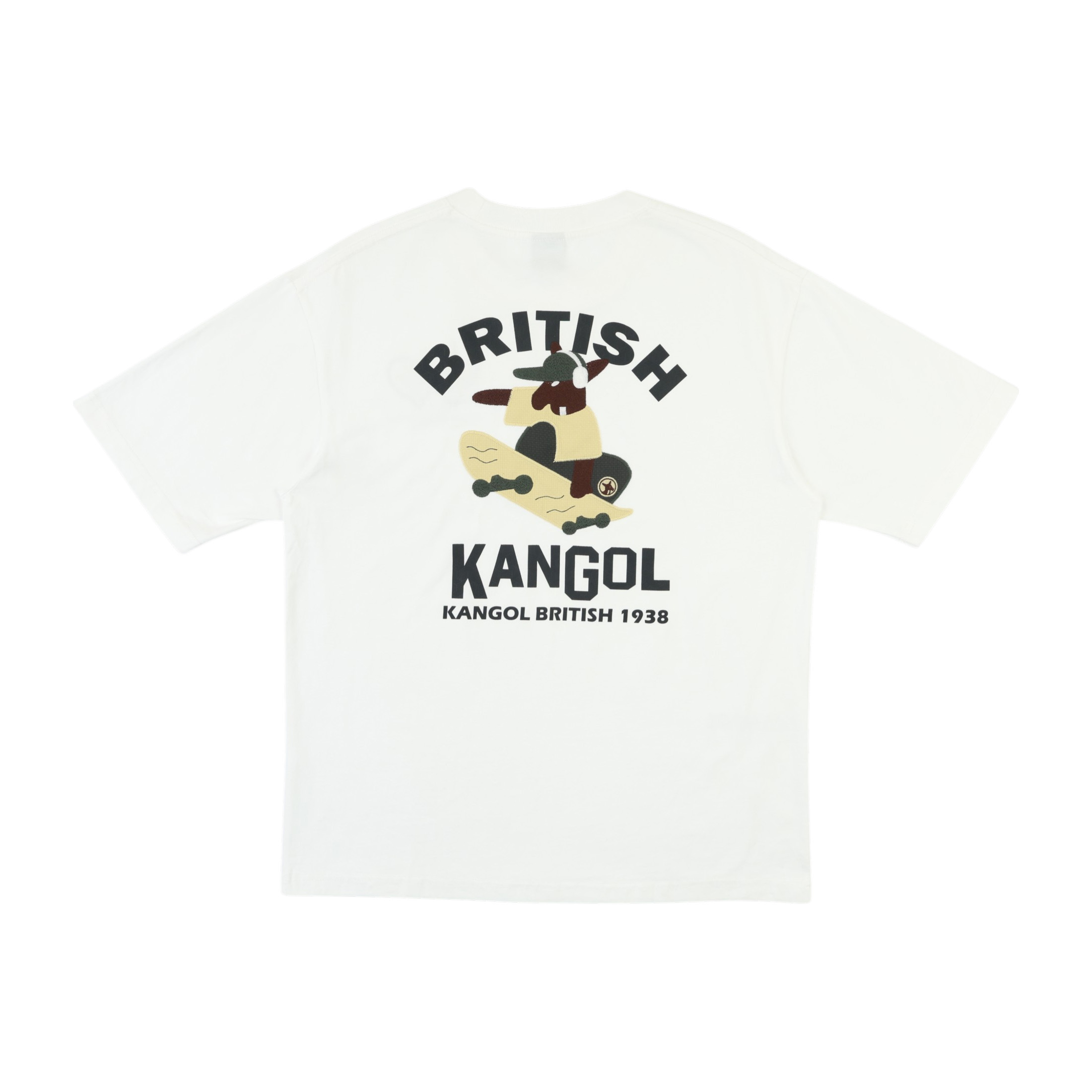 KANGOL 短T 白色 落肩 袋鼠 滑板T 短袖 中性 6625100900
