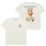 [S] ADLV CREAM RABBIT BEAR DOLL LOGO SHORT SLEEVE T-SHIRT, ADLV-24SS-SSLRBR-CRM (SAV451)