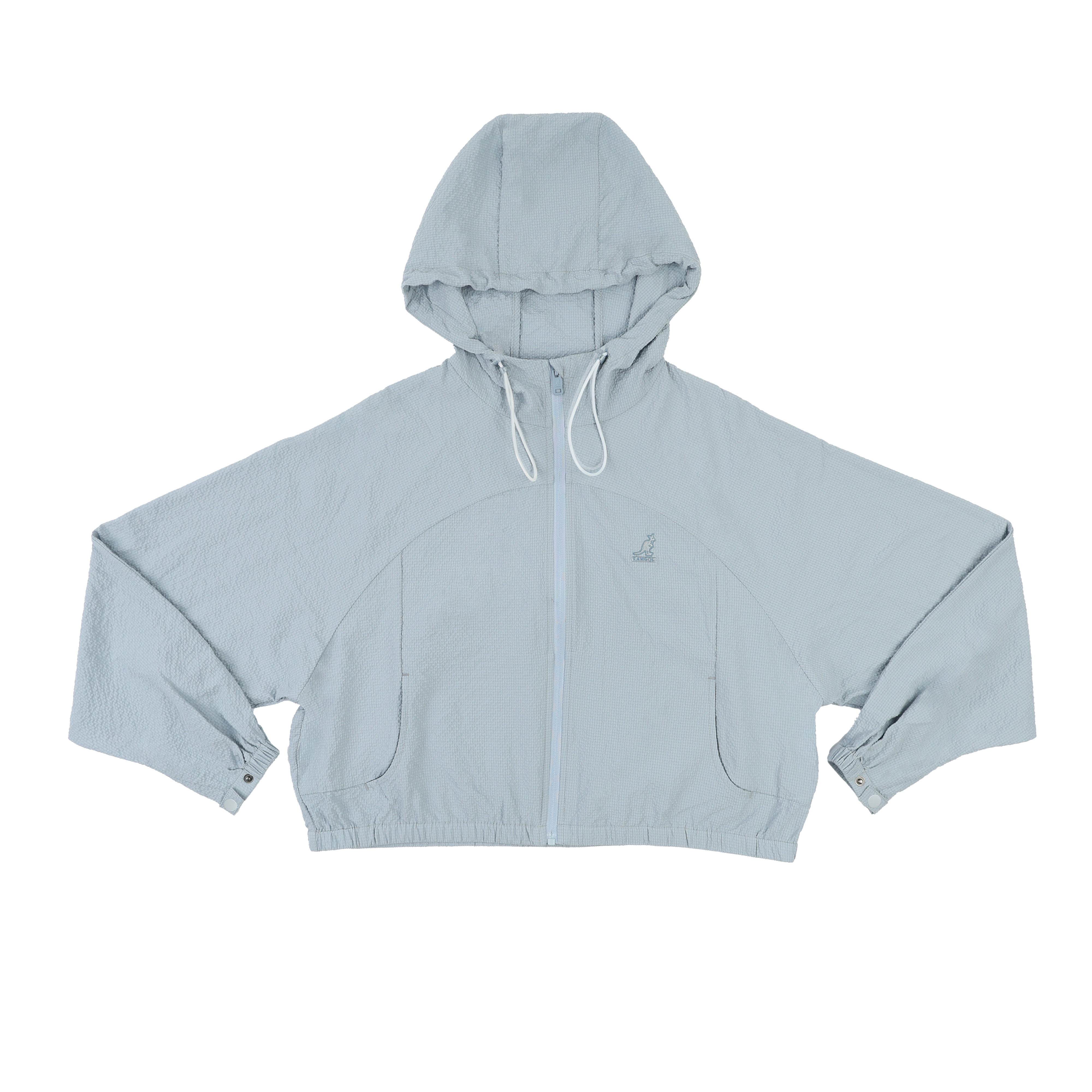 KANGOL 外套 淺藍 泡泡紗 夏日 輕薄外套 女 6622142081