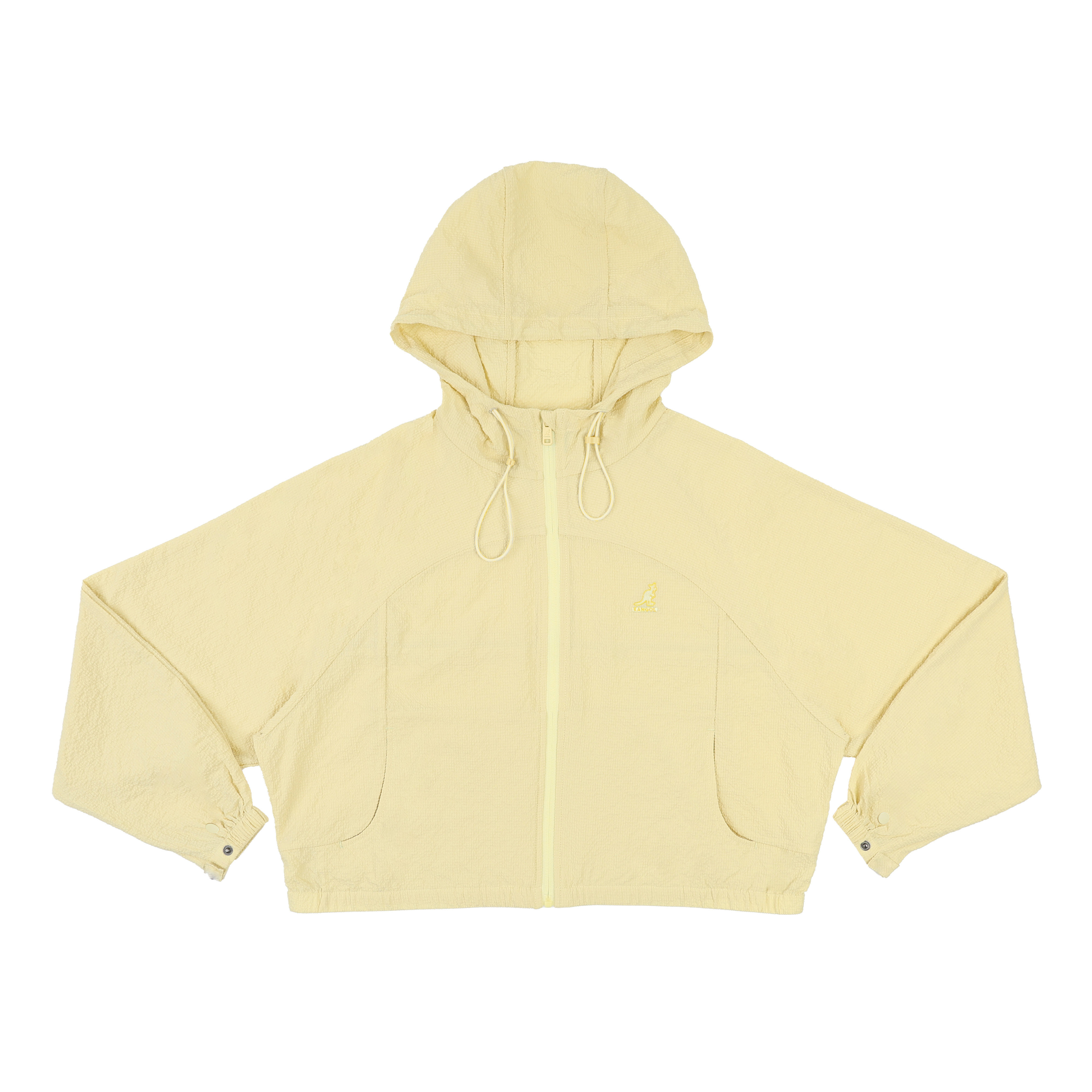 KANGOL 外套 淺黃 泡泡紗 夏日 輕薄外套 女 6622142061