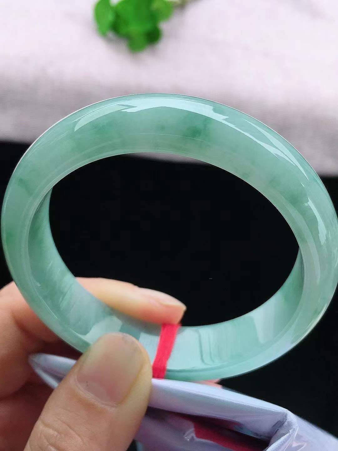5195842 57mm冰飄花正圈翡翠手鐲 (56-58)