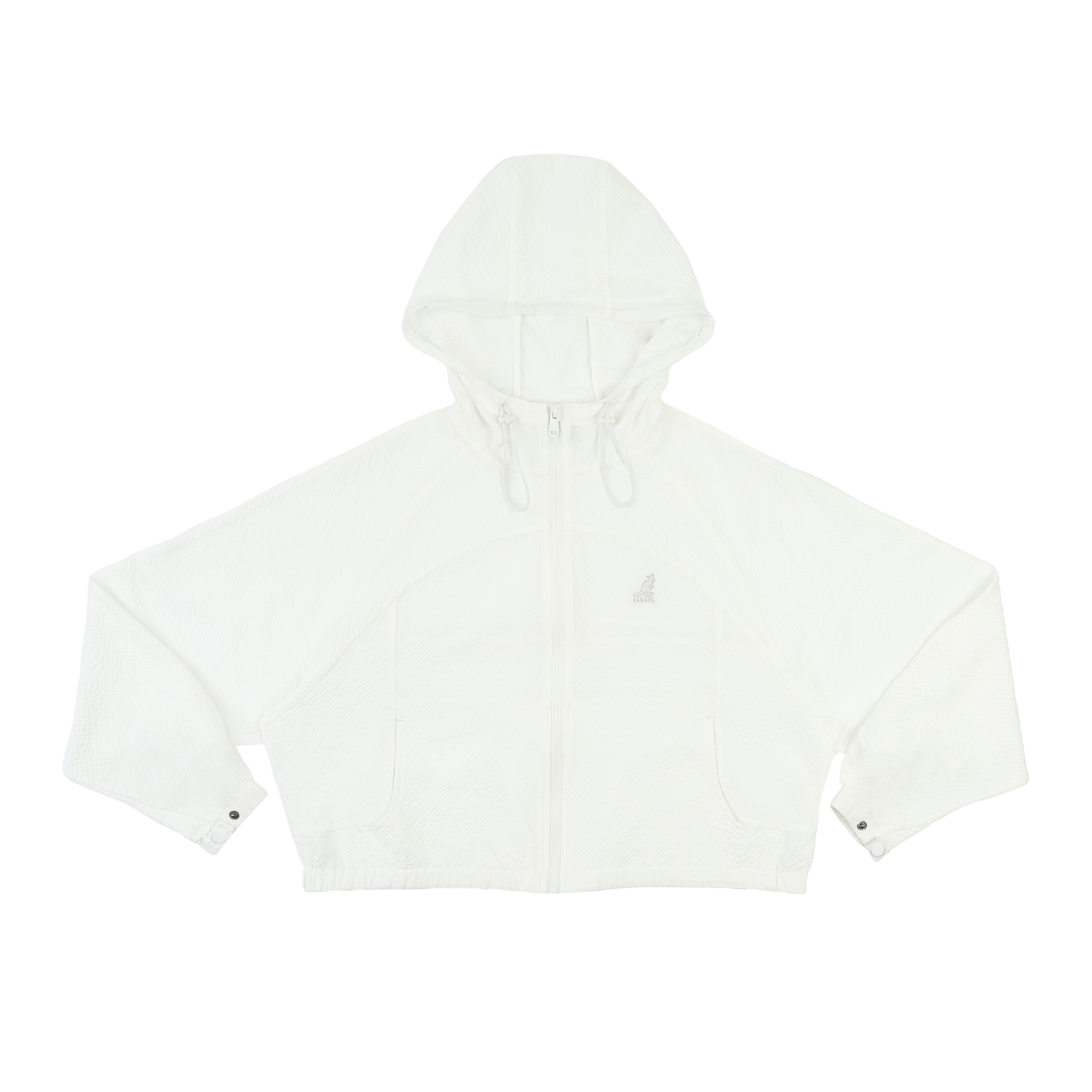 KANGOL 外套 白色 泡泡紗 夏日 輕薄外套 女 6622142000