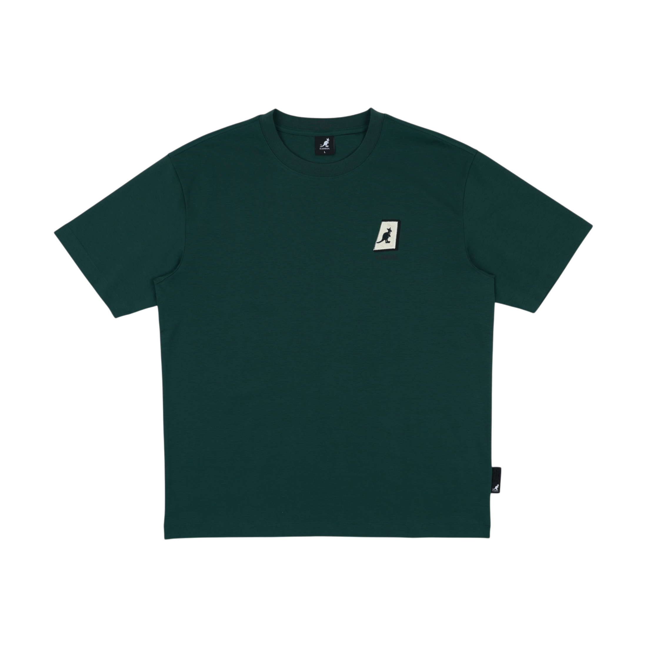 KANGOL 短T 綠 落肩 貼布 繡花 短袖 上衣 中性 6625102072