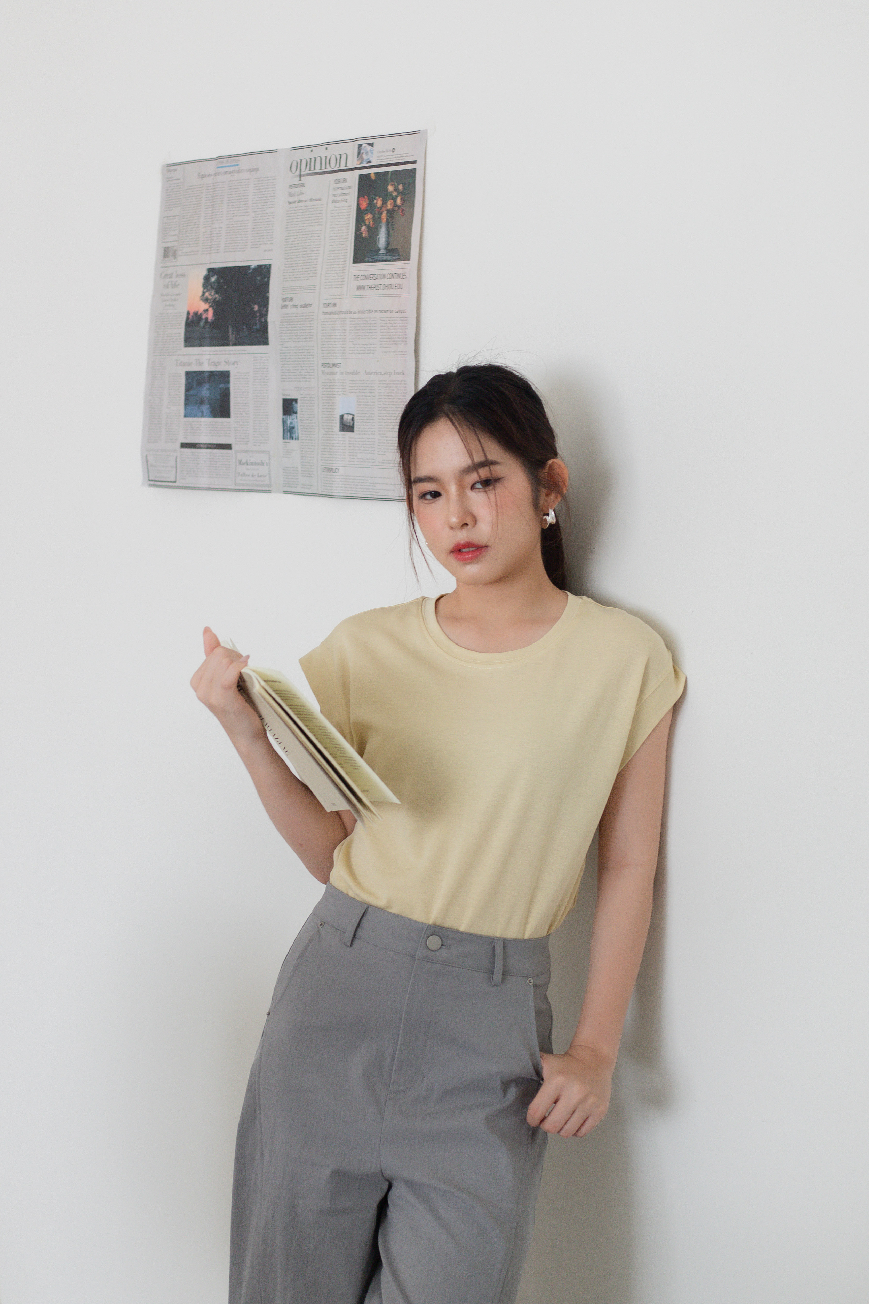 Romy Dropshoulder Tee Yellow 2781TSYEL