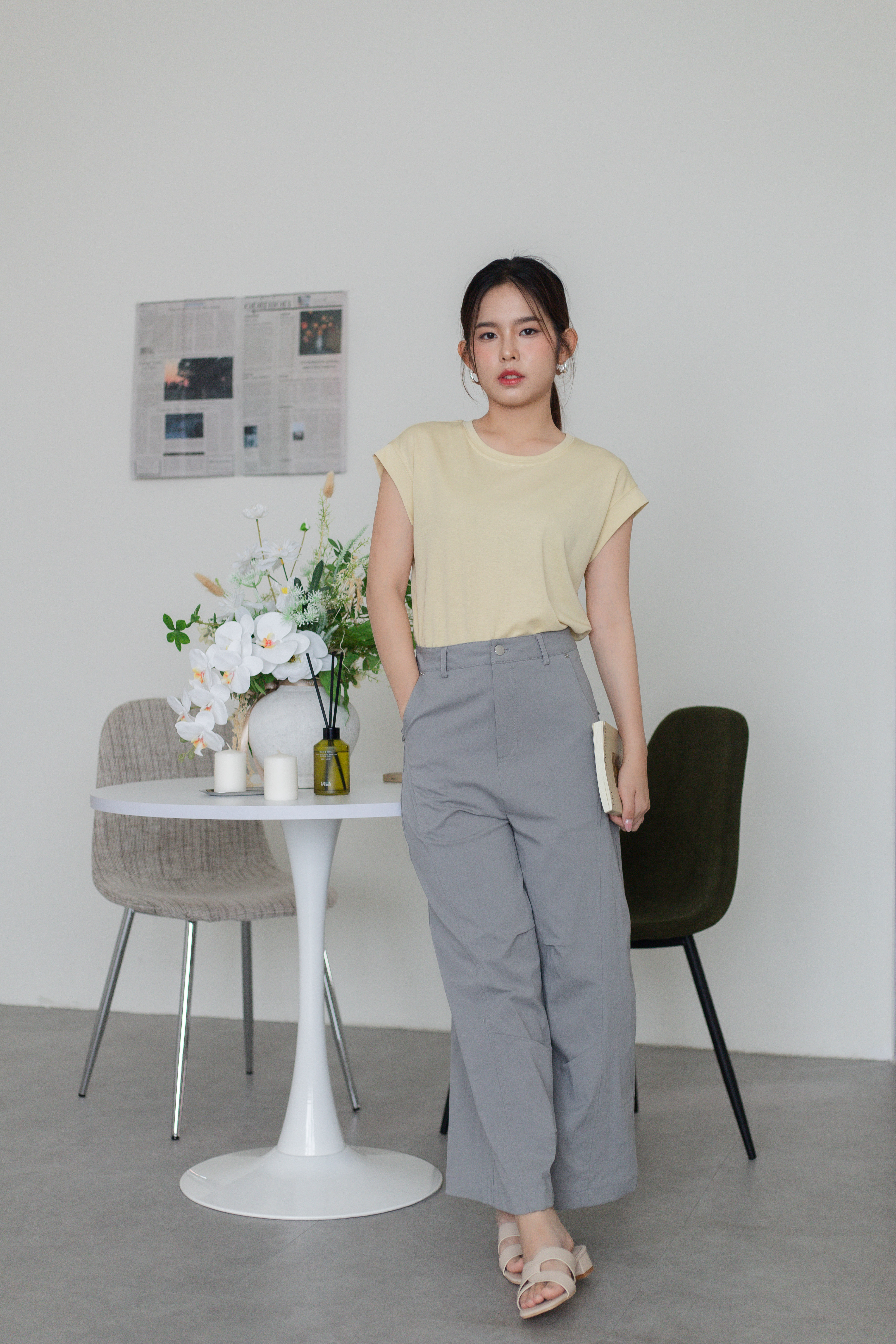 Romy Dropshoulder Tee Yellow 2781TSYEL