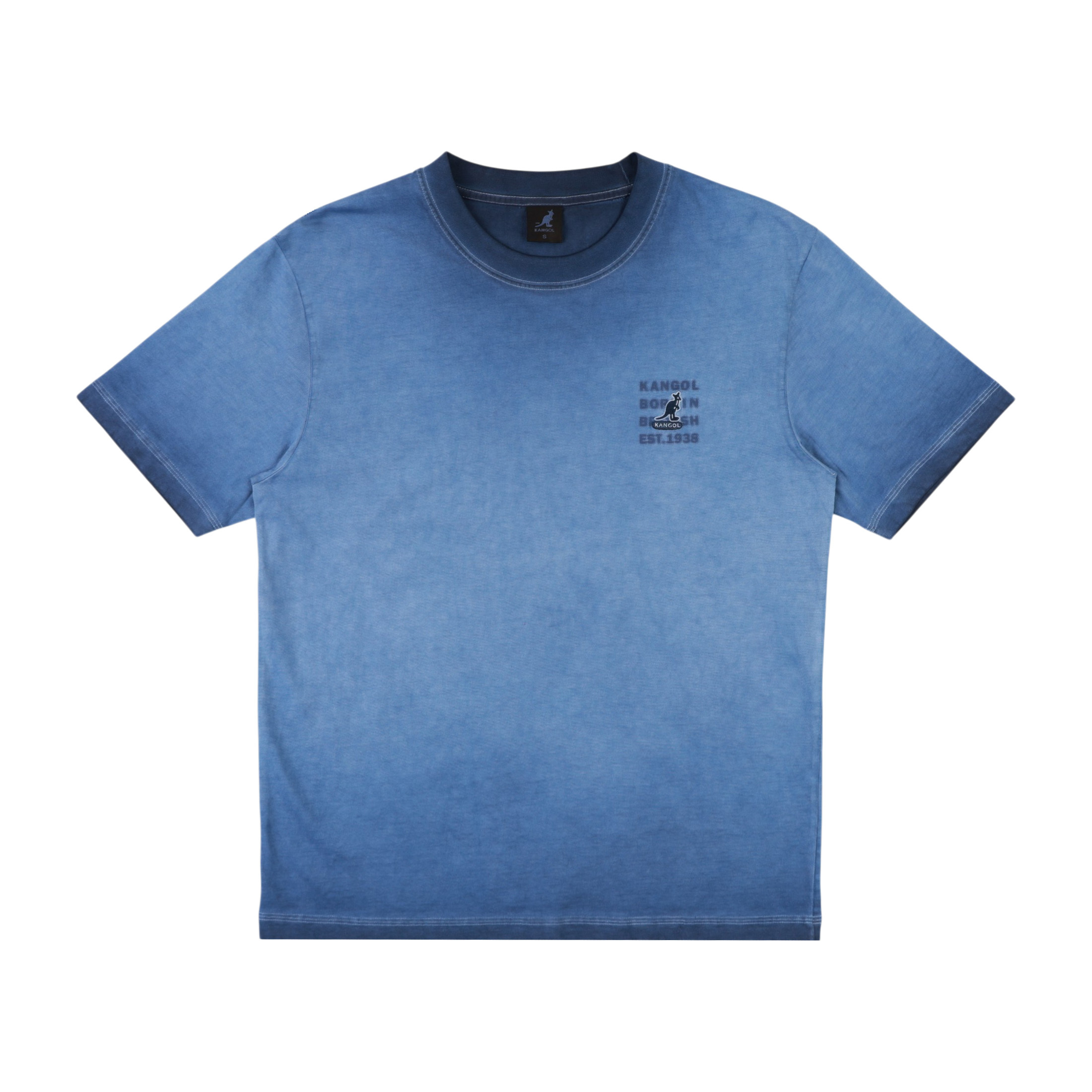 KANGOL 短T 藍色 落肩 個性 洗水 短袖 上衣 中性 6625100781