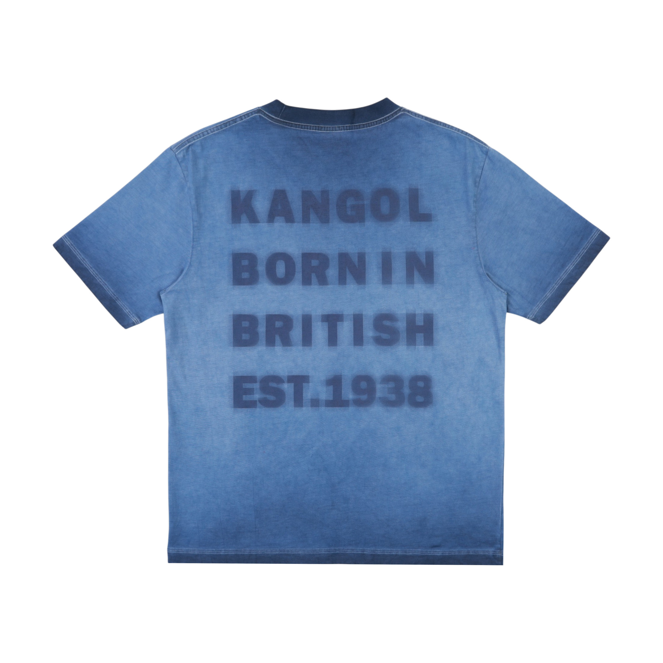 KANGOL 短T 藍色 落肩 個性 洗水 短袖 上衣 中性 6625100781