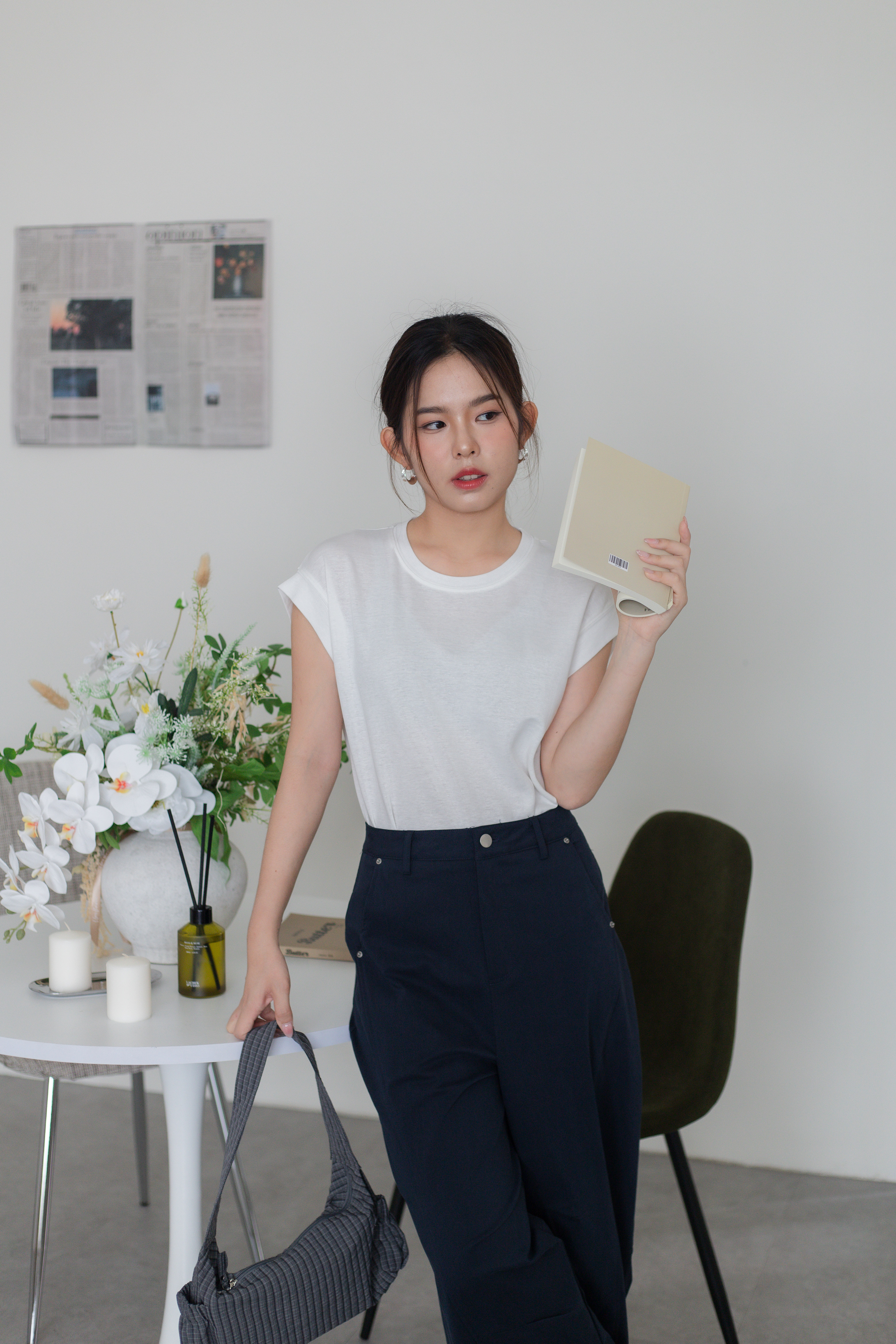 Romy Dropshoulder Tee White-2781TSWHI