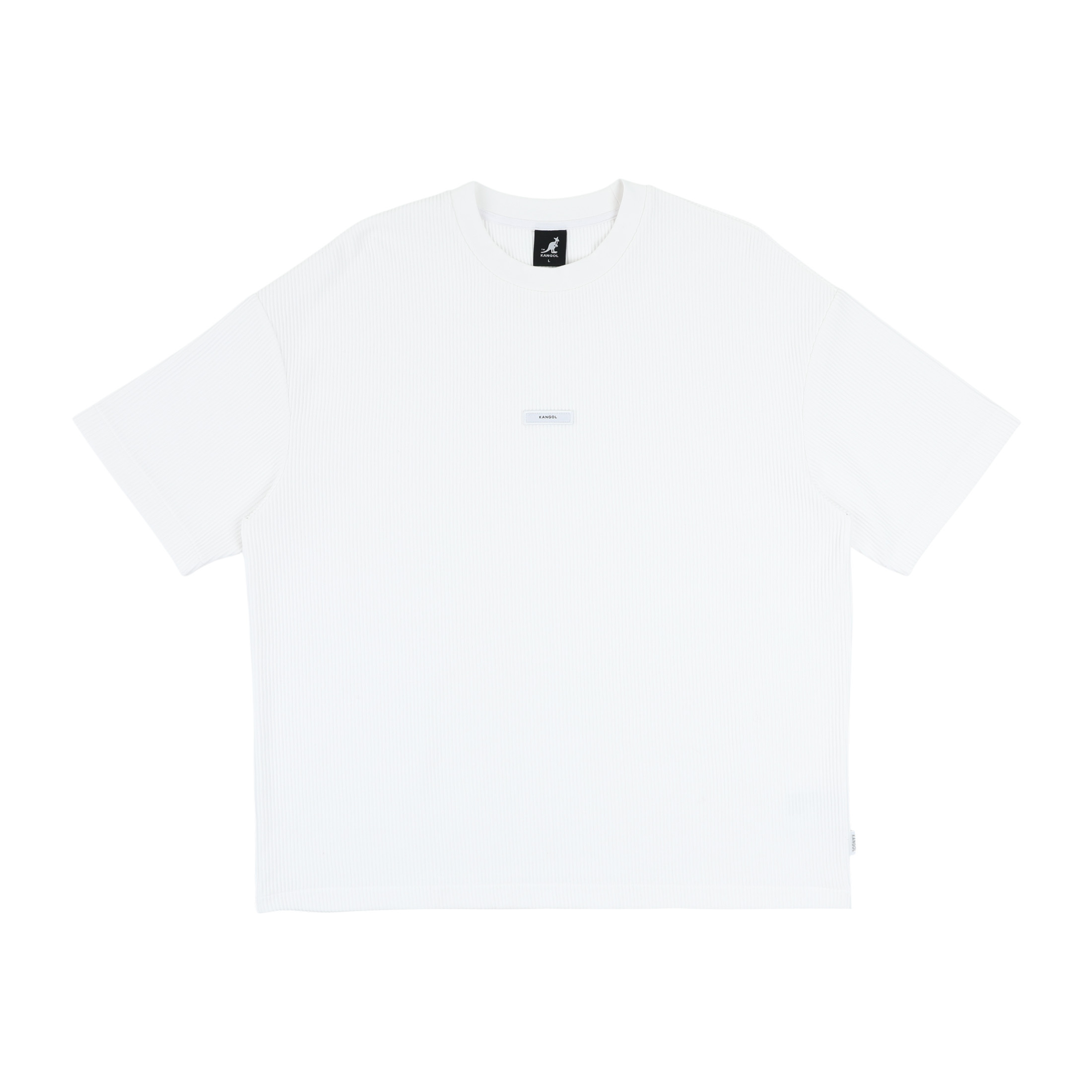 KANGOL 短T 白色 經典 束條 紋理 短袖 上衣 中性 6625100100