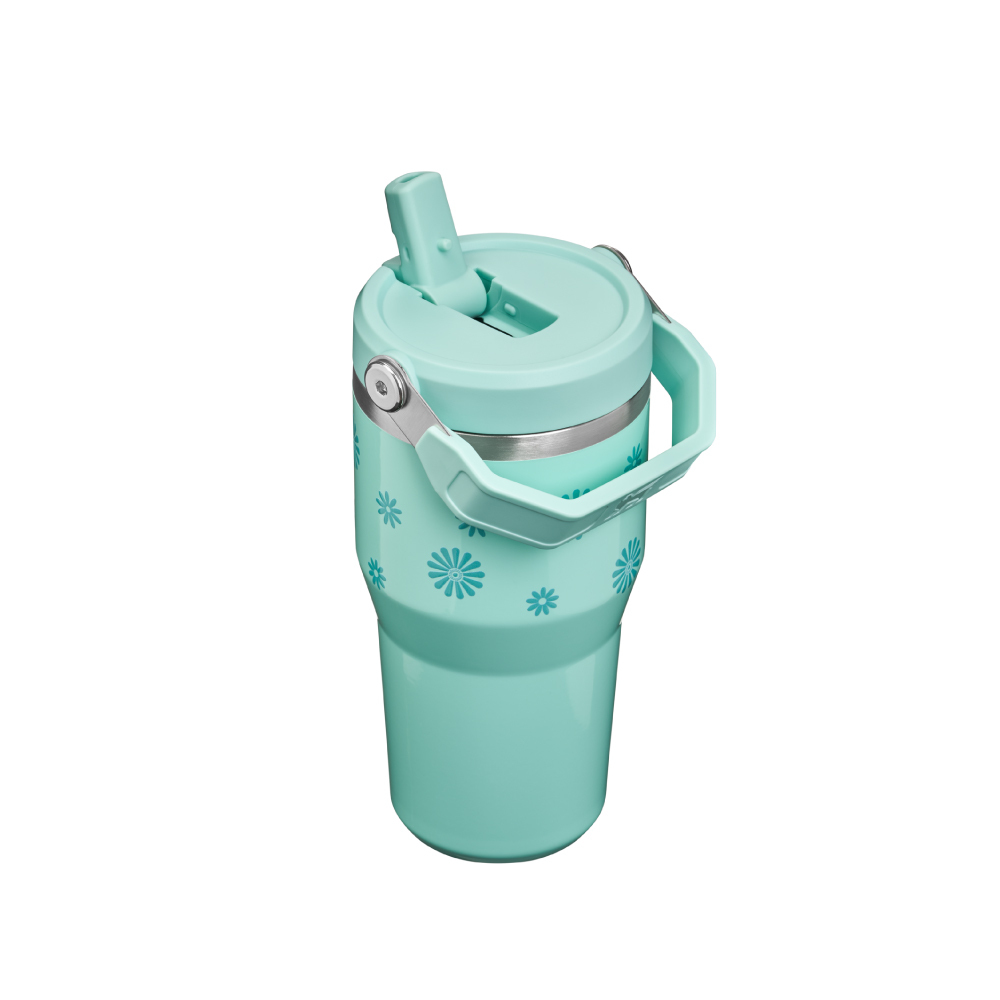 STANLEY 經典系列 IceFlow 手提吸管杯2.0 0.59L /  薄荷雛菊