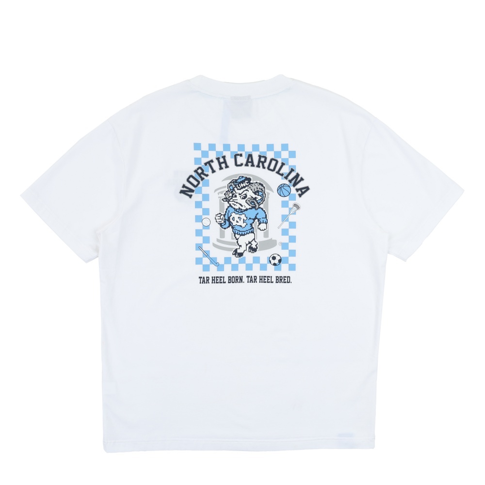 NCAA 短T 白 印花 UNC 短袖 上衣 中性 7625101100