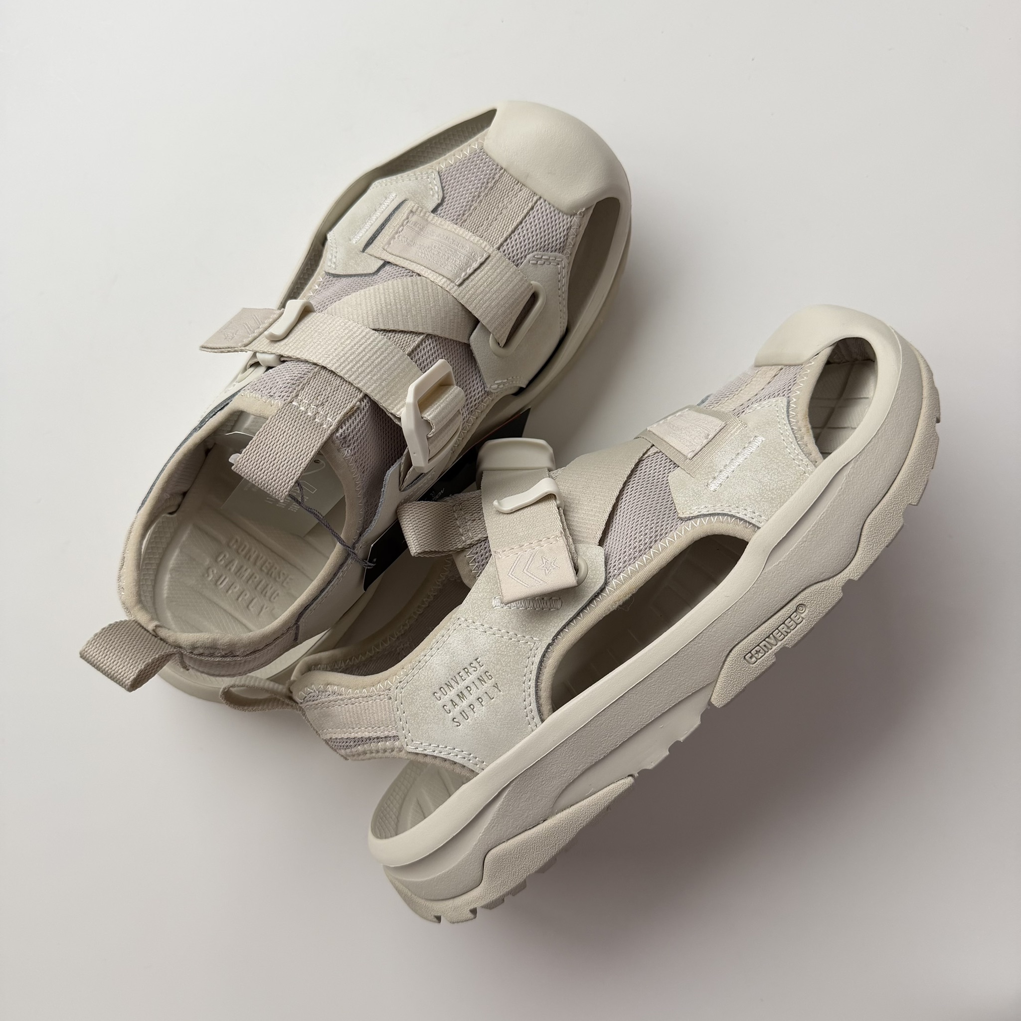 現貨特價出清，26CM┃日本限定 CONVERSE MSD CP 機能涼鞋 米白