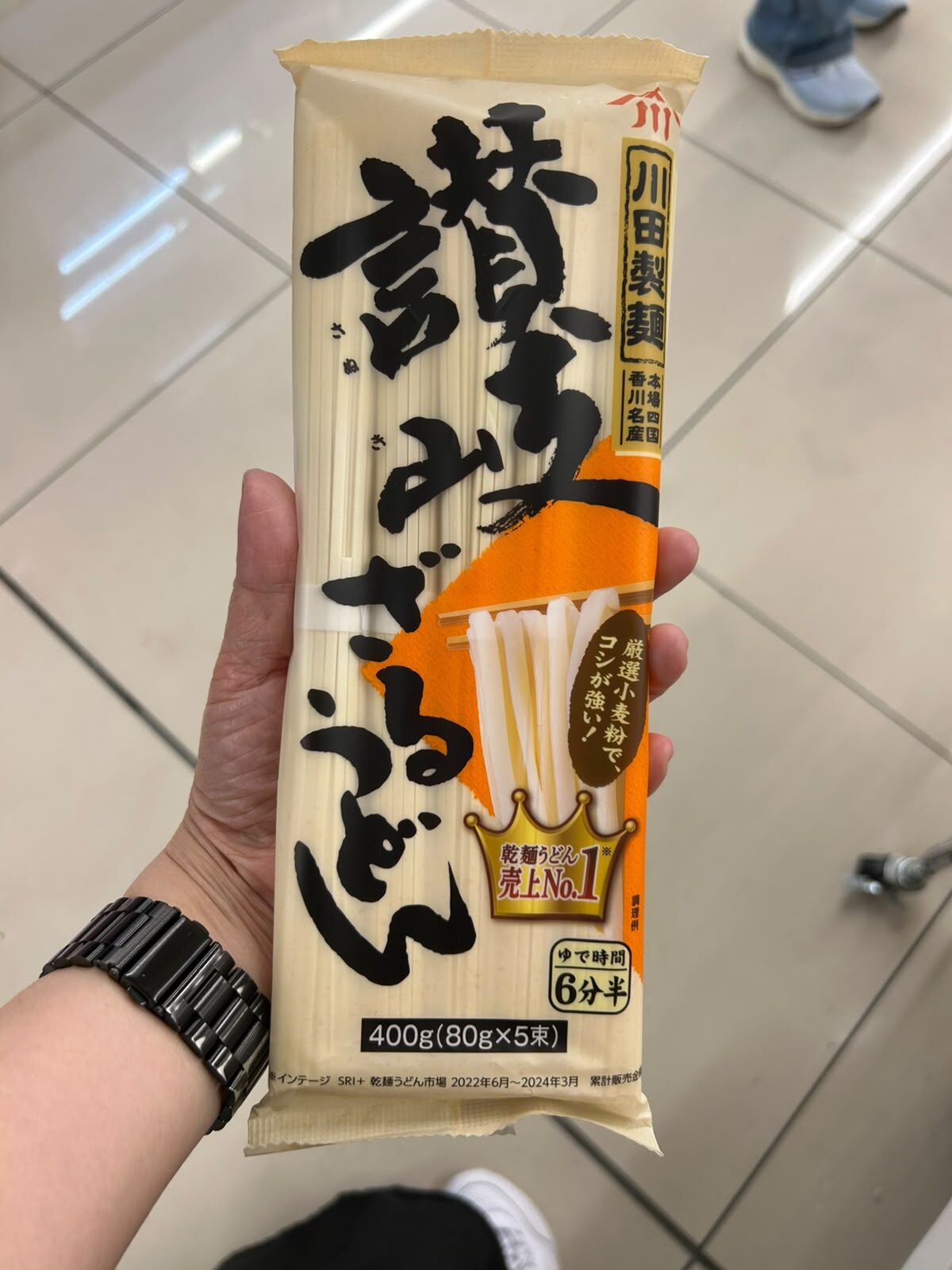 【乾貨】6月日本直送 日本川田製麵 讚岐細烏龍乾麵 400g 1包 (預售)