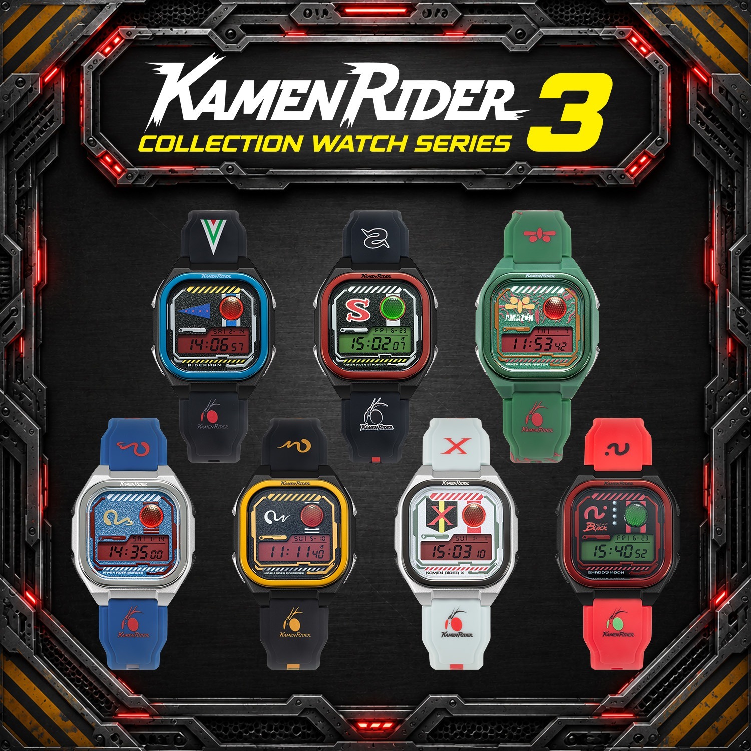 (NEW) KAMEN RIDER Digital Watch Series 3 BLIND BOX (INFANTRY)