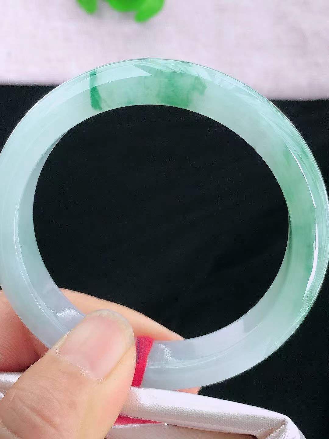 冰飄花正圈翡翠手鐲,天然翡翠A玉, 緬甸玉, Jade, Jadeite