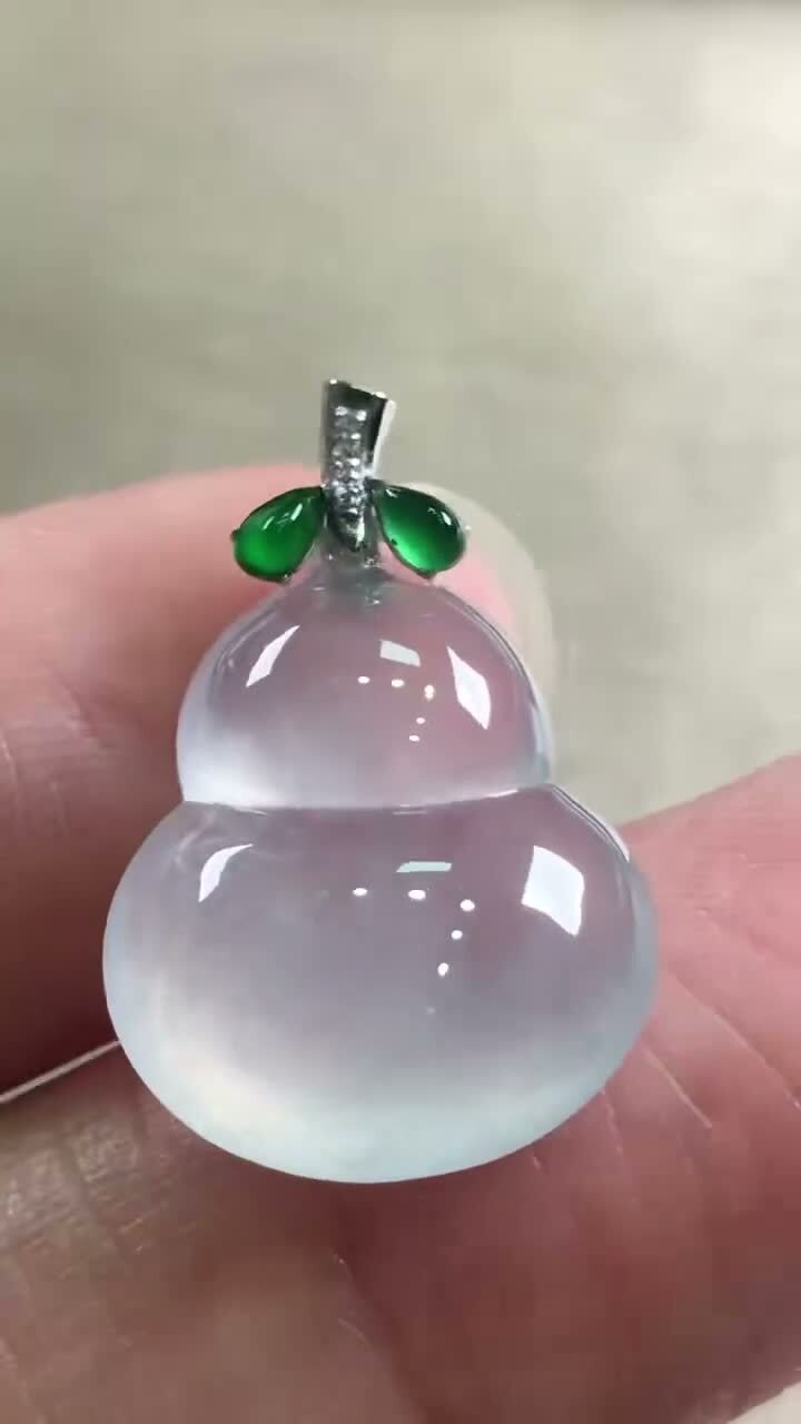 翡翠葫蘆吊墜,天然翡翠A玉, 緬甸玉, Jade, Jadeite
