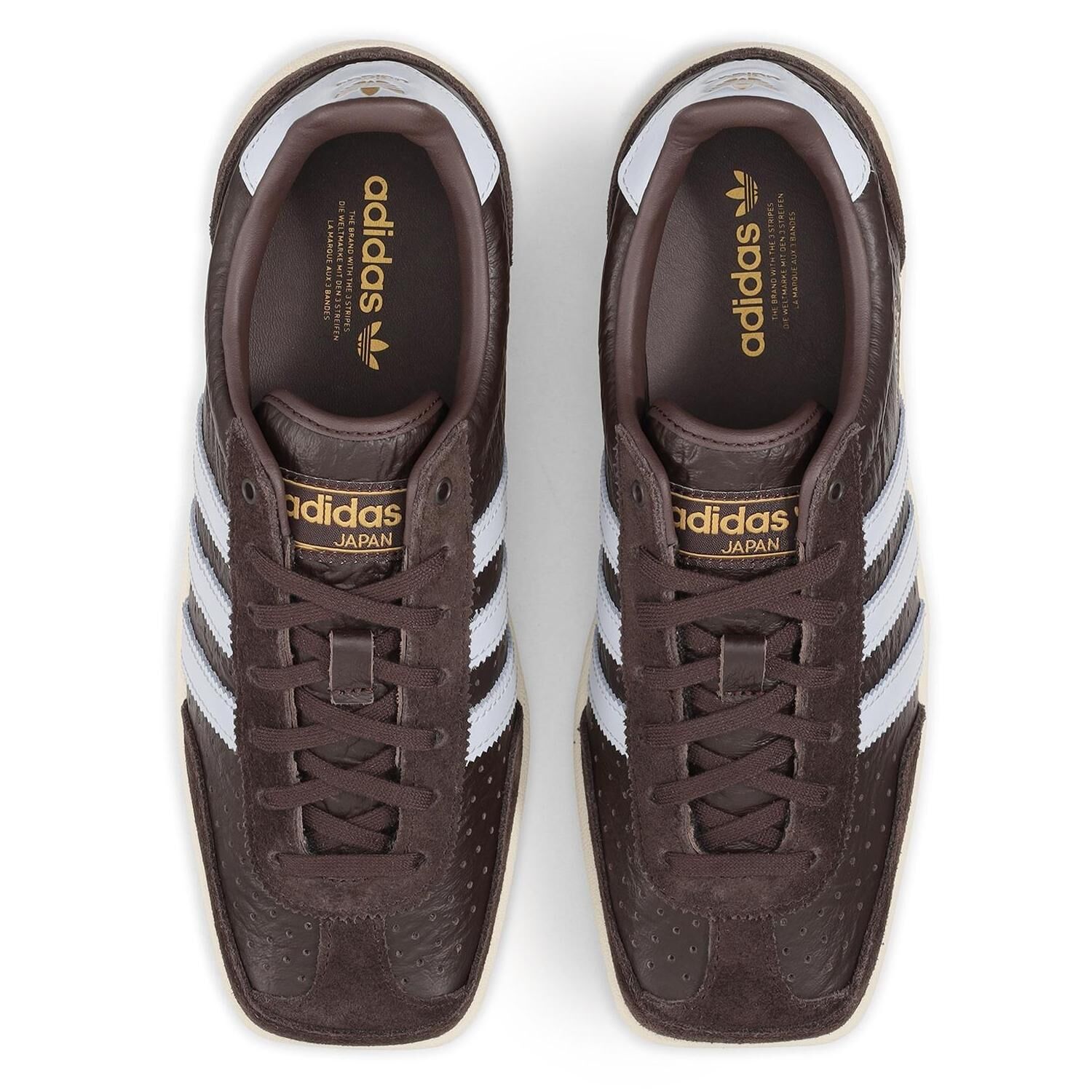 Adidas Originals Japan SQ 日本新款 咖啡棕 方頭 皮革 薄底 復古鞋 KI2703