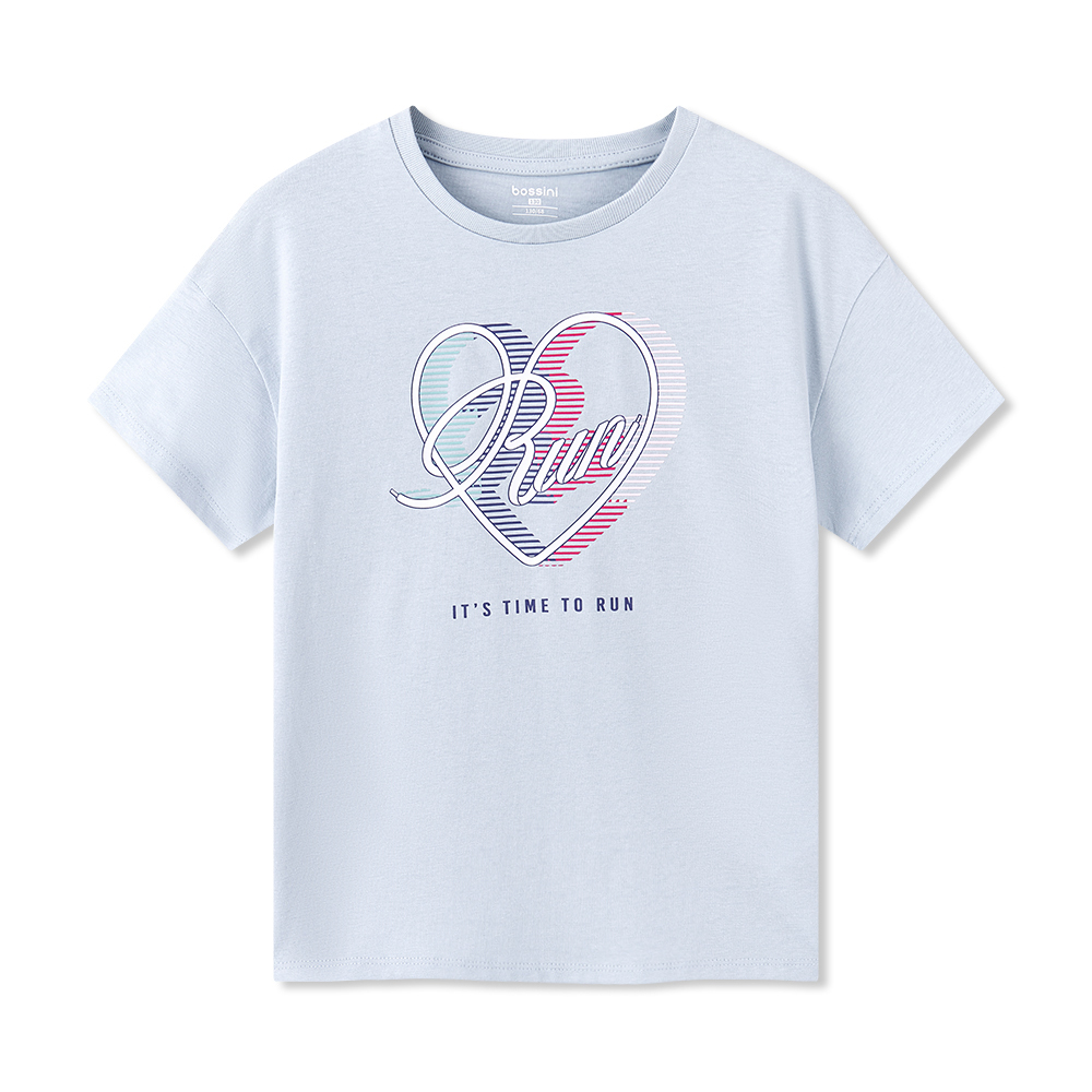 Girls Print Short Sleeves Tee