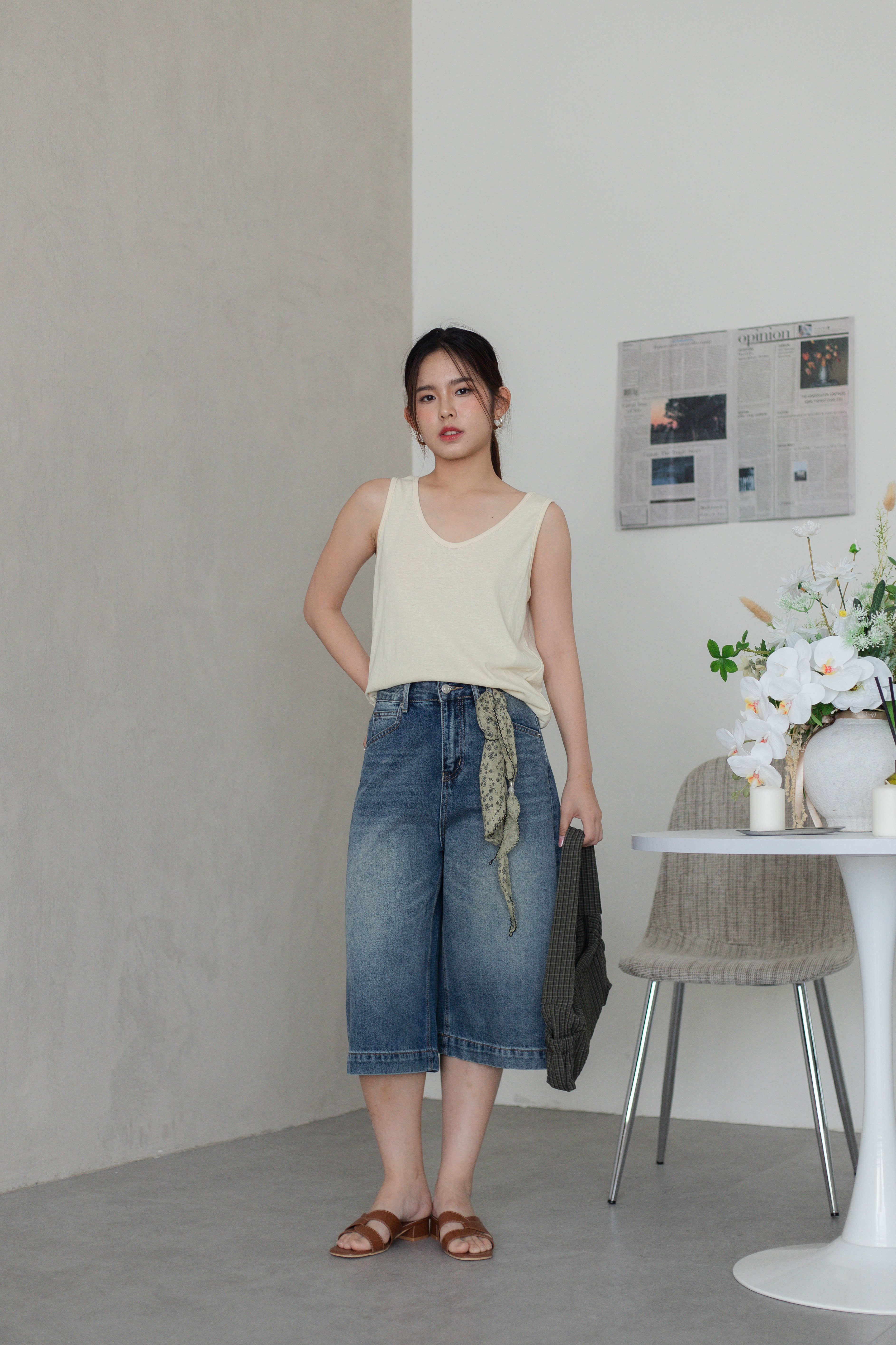 Jane Two Way Tank Top Yellow-2776TSYEL