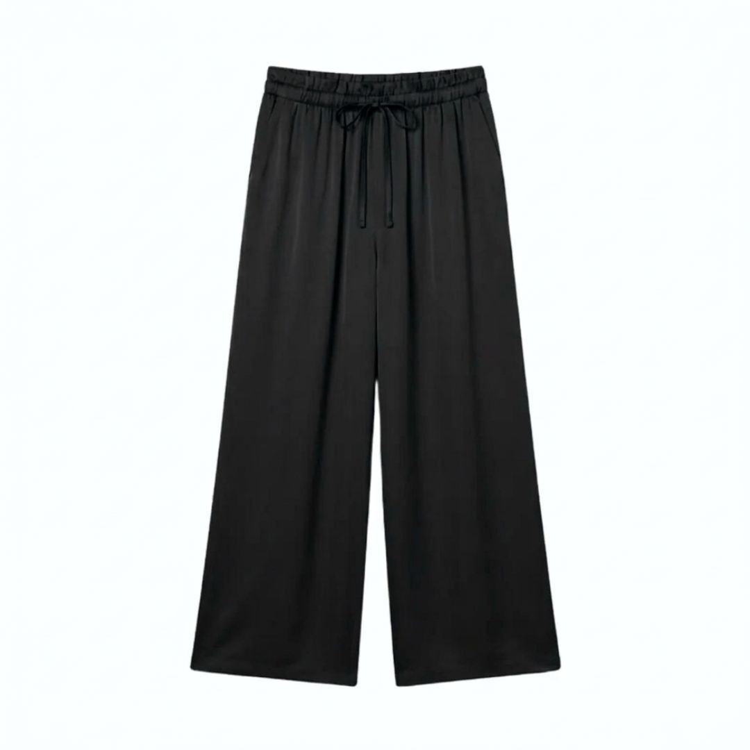 1SO0403-192 [SUNNY STUDIO] Drawstring Trousers Black #13001 (C-EU-E)