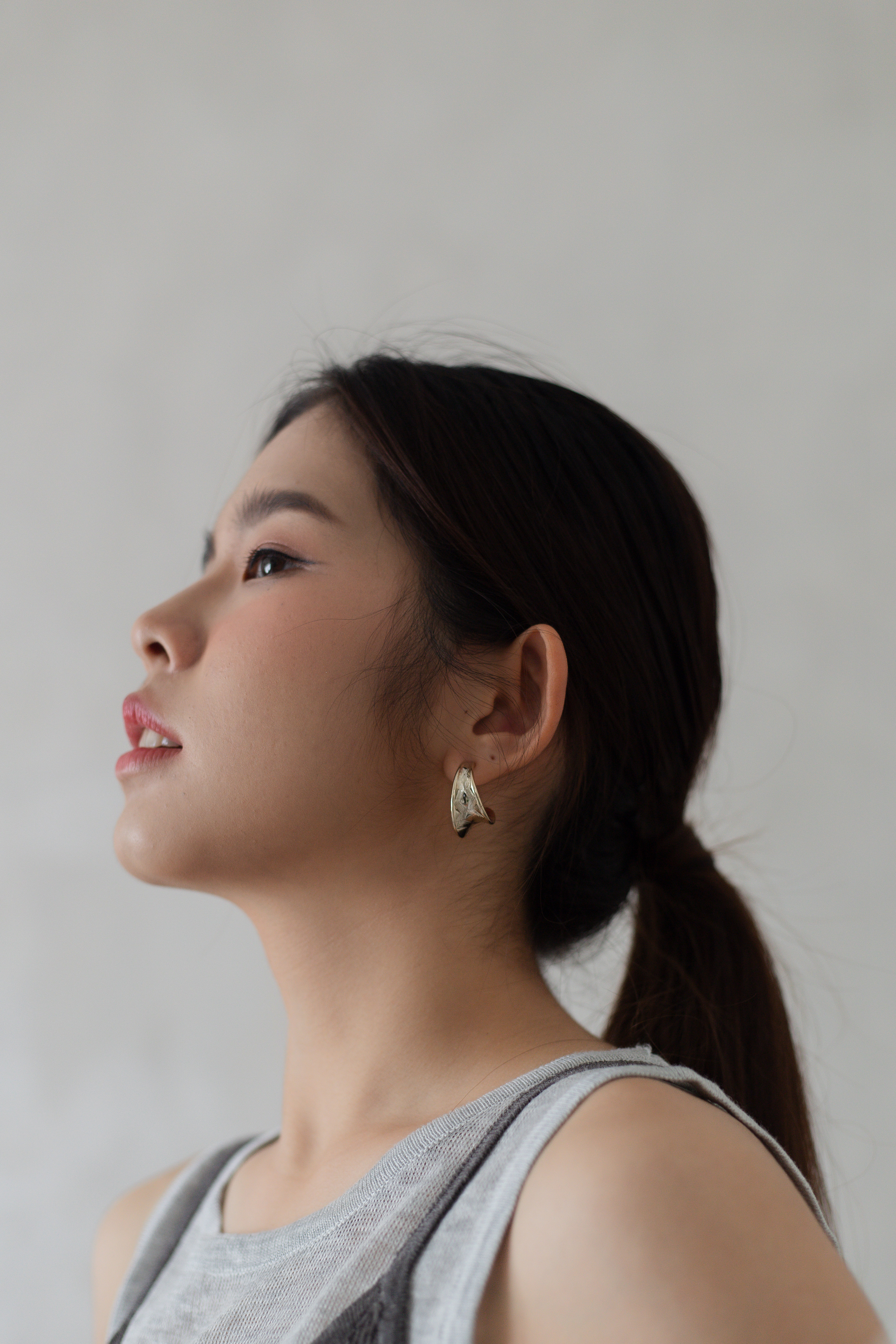Therish Texture Earring Gold -D166GOL