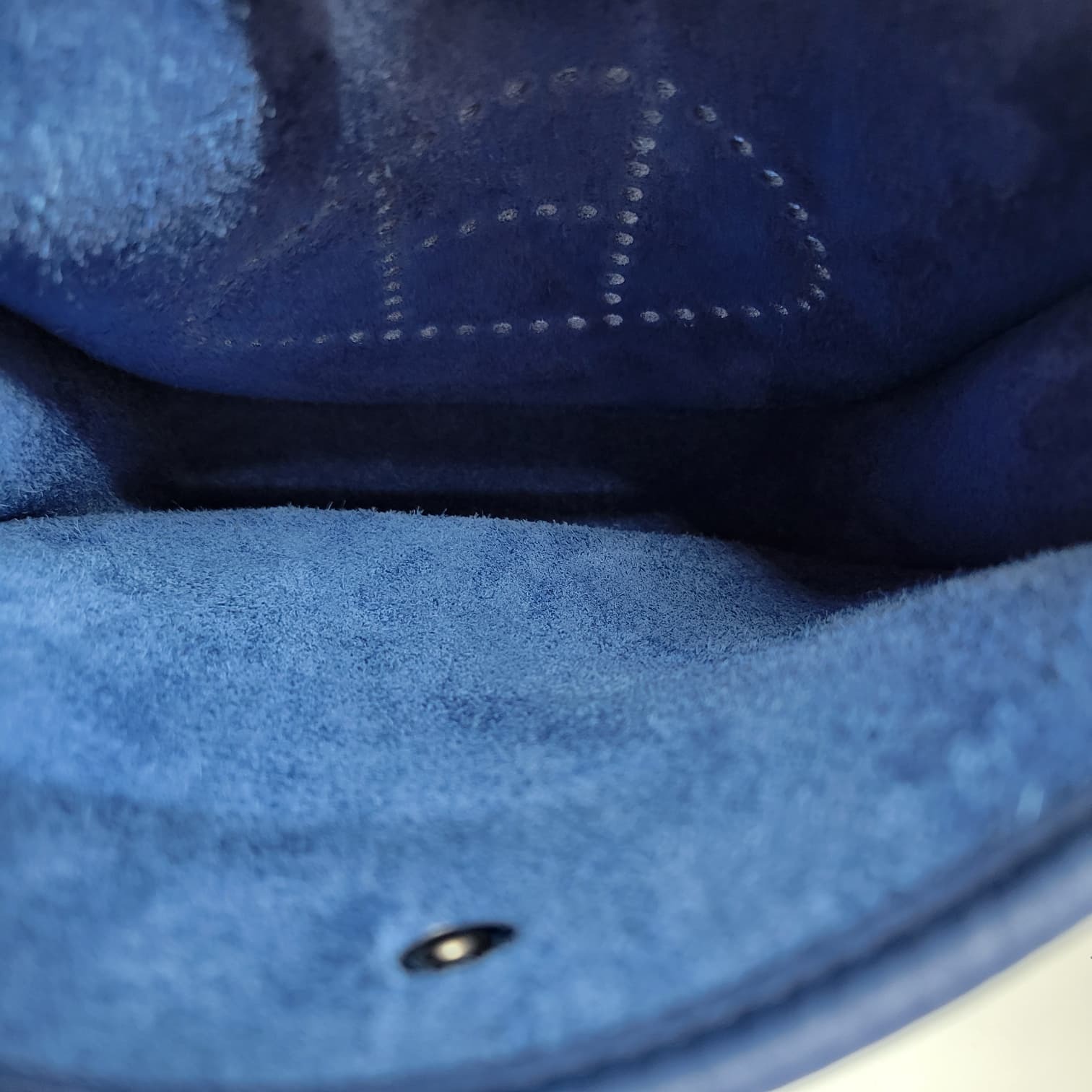 HERMES Mini evelyne P5 BLUE TIR/CAC-NA CK 扎染藍銀扣