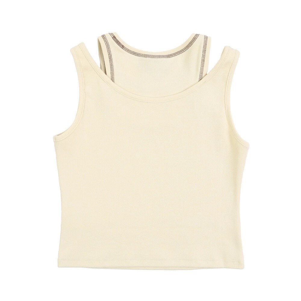 NCAA TANK TOP 米白 哈佛大學 羅紋 假兩件 印花 背心【7622148101】