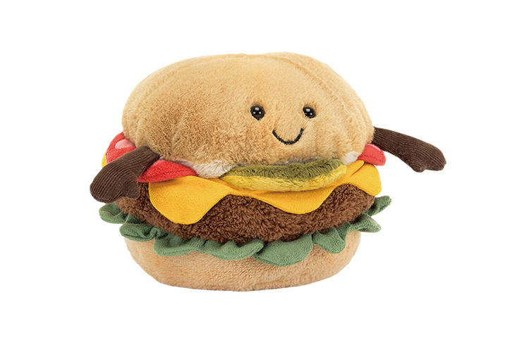 JELLYCAT 趣味食物系列 神奇漢堡包 牛角包 蝴蝶餅 法式長棍麵包 鬆餅 鑰匙圈 吊飾 包包 玩偶 毛絨公仔 4/7/8/11/12/15cm