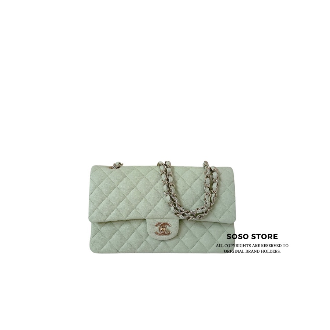 Chanel Classic Flap - Light Green / SHW