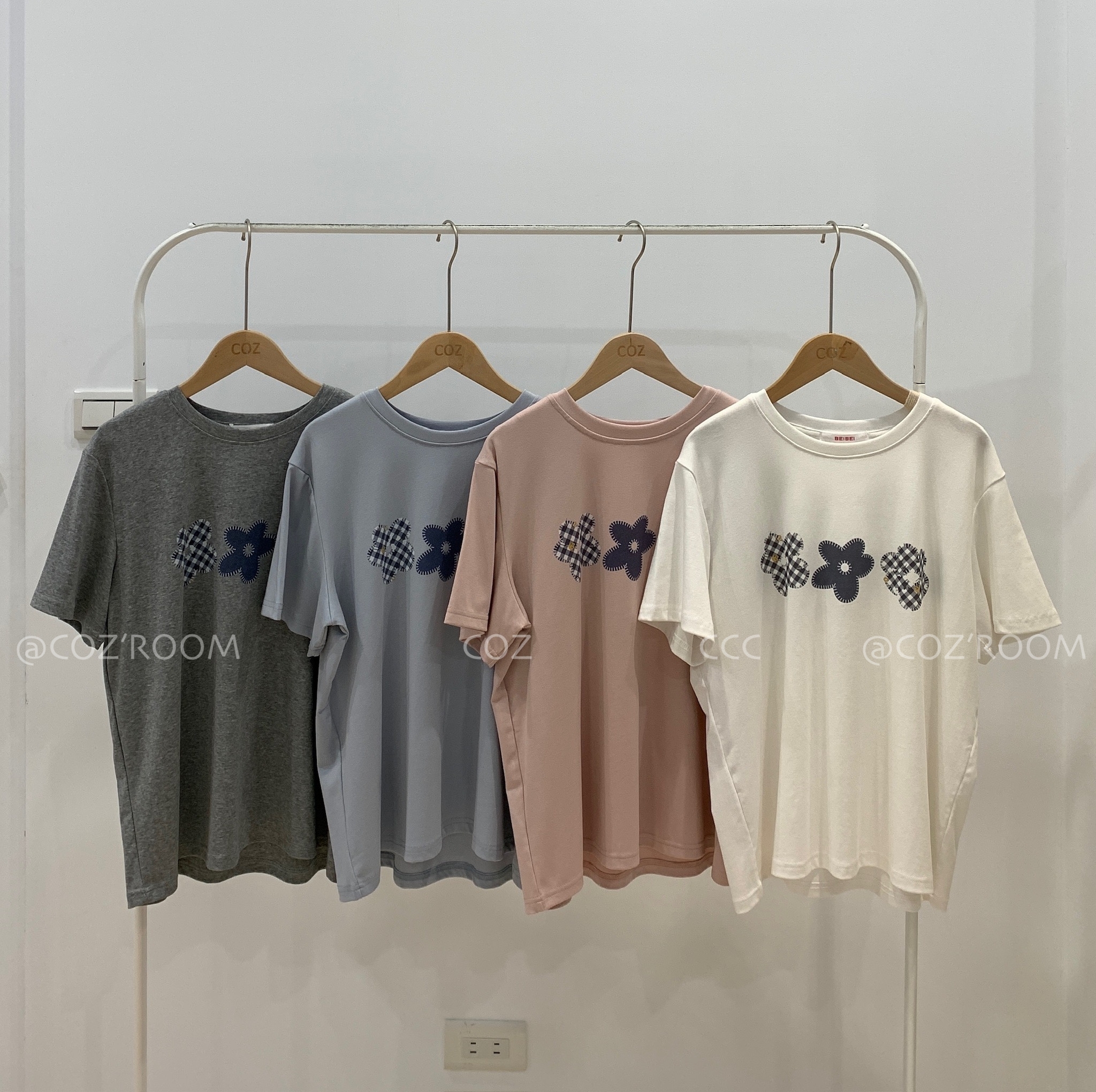 面料100分的3朵小花Tee (中版) _30053