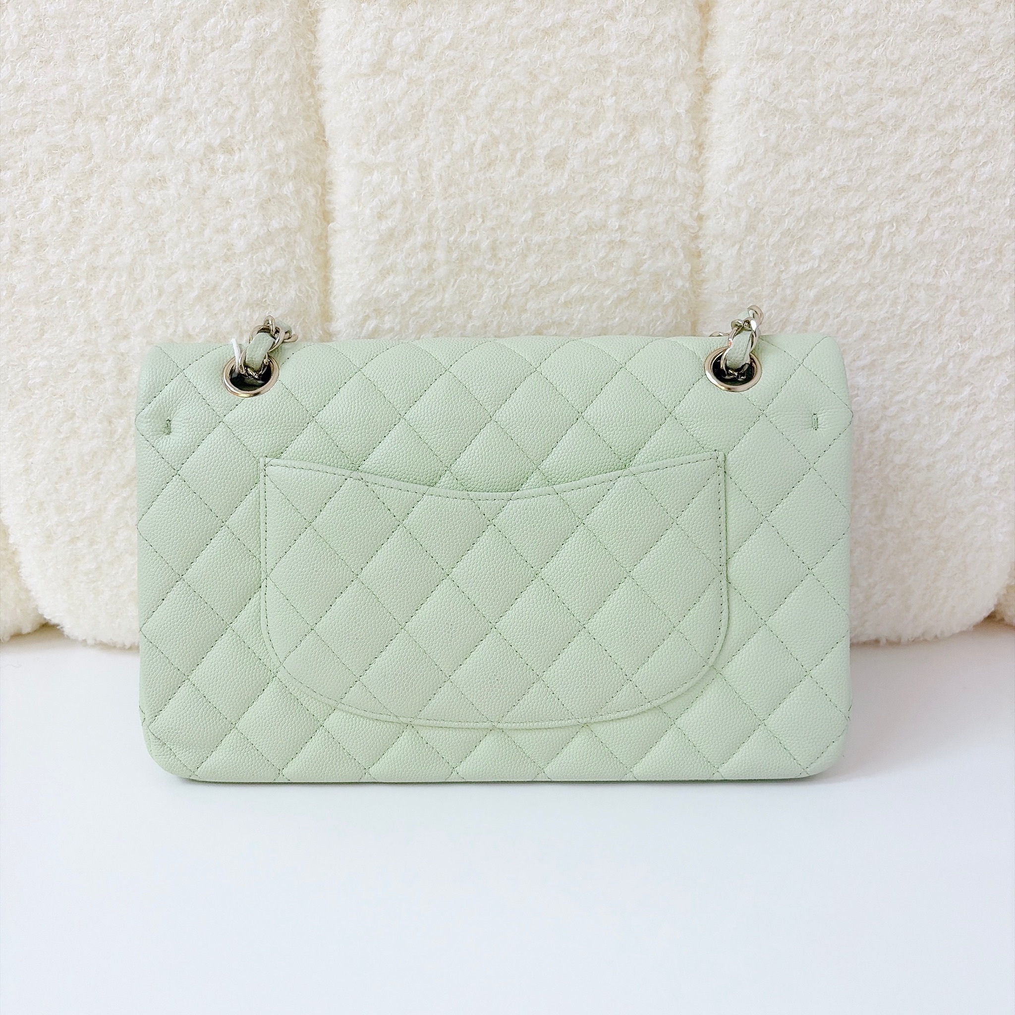 Chanel Classic Flap - Light Green / SHW