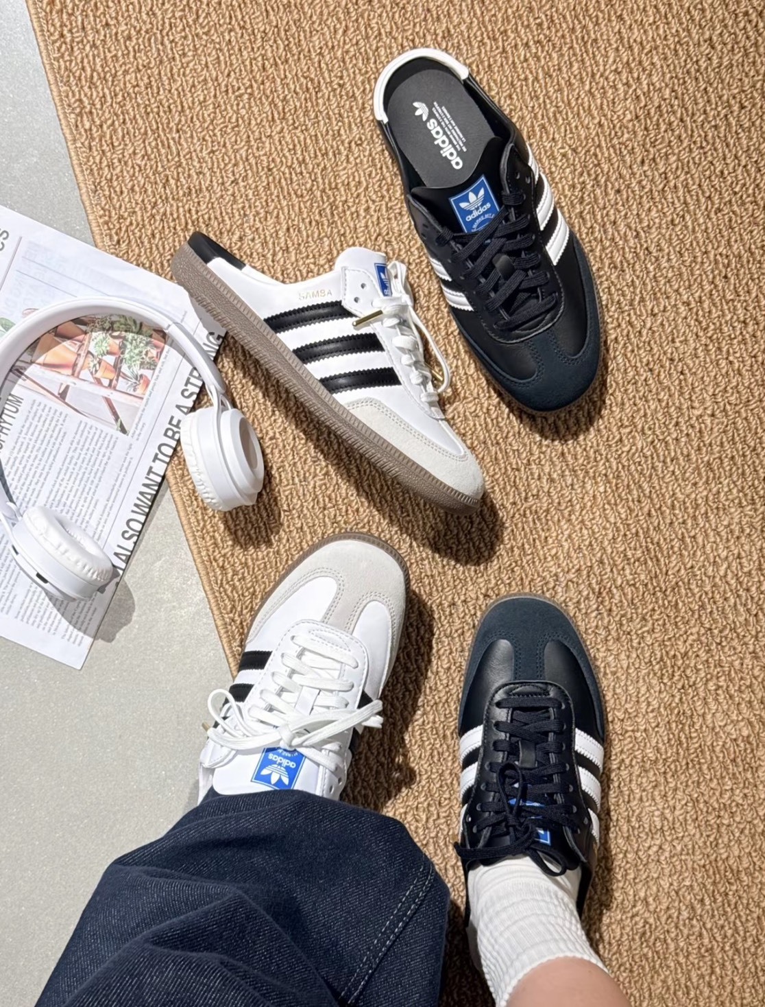 ADIDAS ORIGINAL SAMBA OG MULE 黑白 焦糖底 穆勒鞋 半拖 懶人鞋 LB3814 LB3815