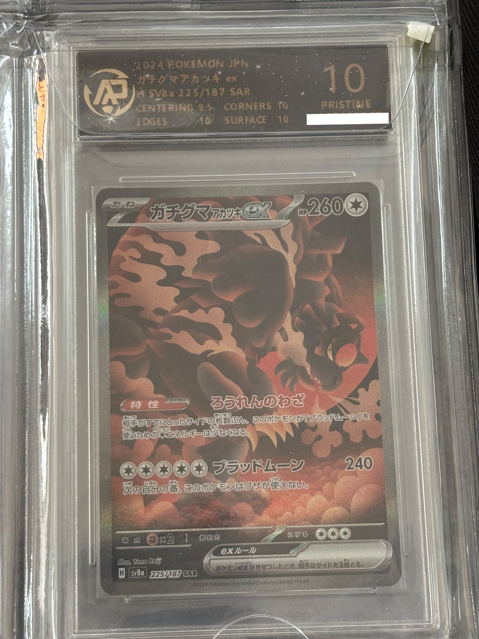 POKEMON Bloodmoon Ursaluna ex SAR [SV8a 225/187](High Class Pack "Terastal Festival ex")