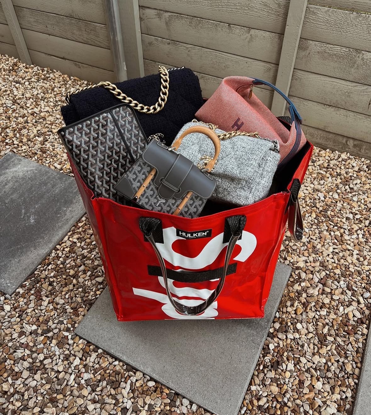 SUPREME x HULKEN ROLLING TOTE BAG 手提袋滑車黑紅兩色