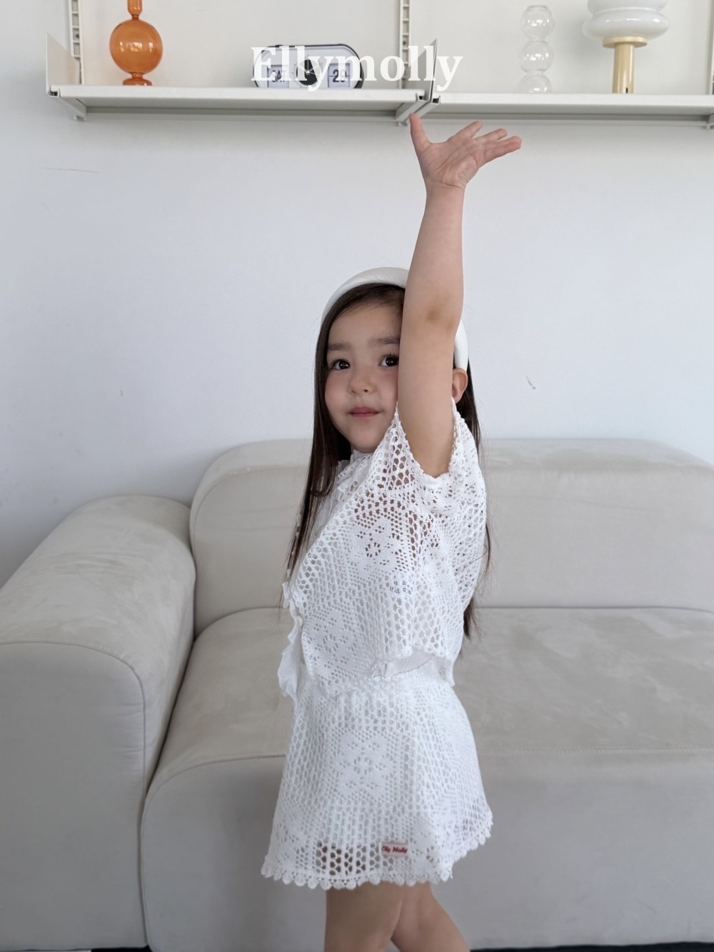 Ellymolly 玫瑰鉤針開衫