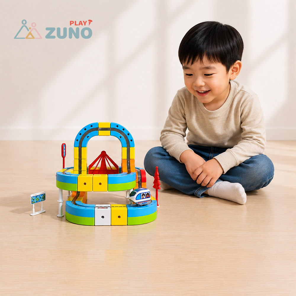 【 ZUNO 】磁力軌道車 (124pcs)