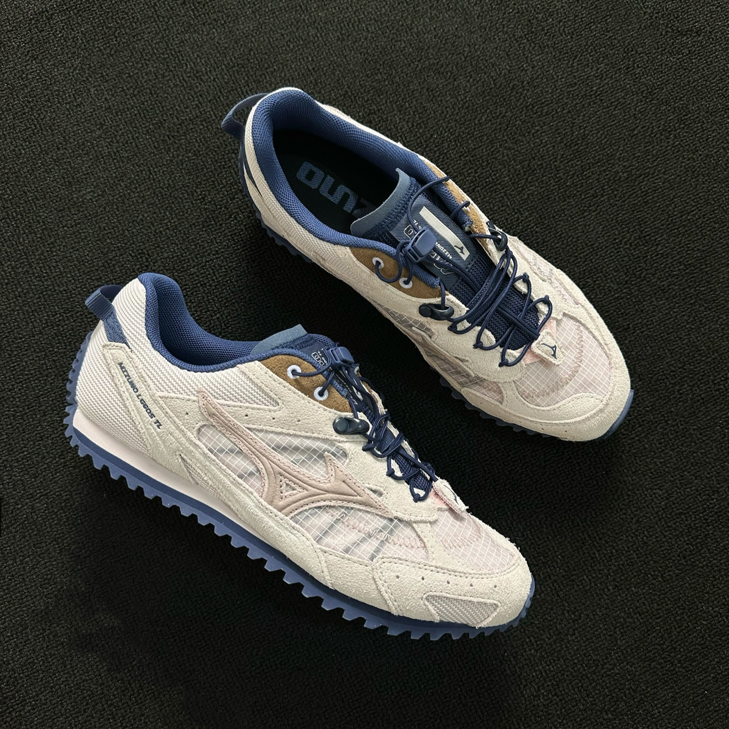 MIZUNO LG 6S 粉藍灰 薄底 休閒運動鞋