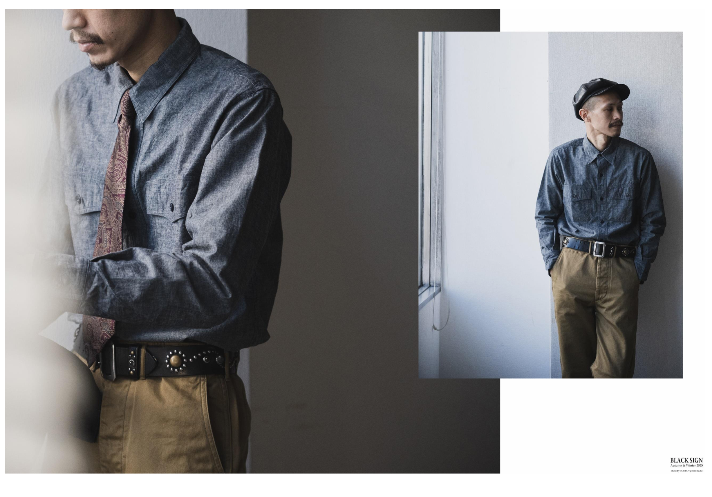 Black Sign 6.5oz Chambray US Navy Shirts / Royal Navy (Coming soon)