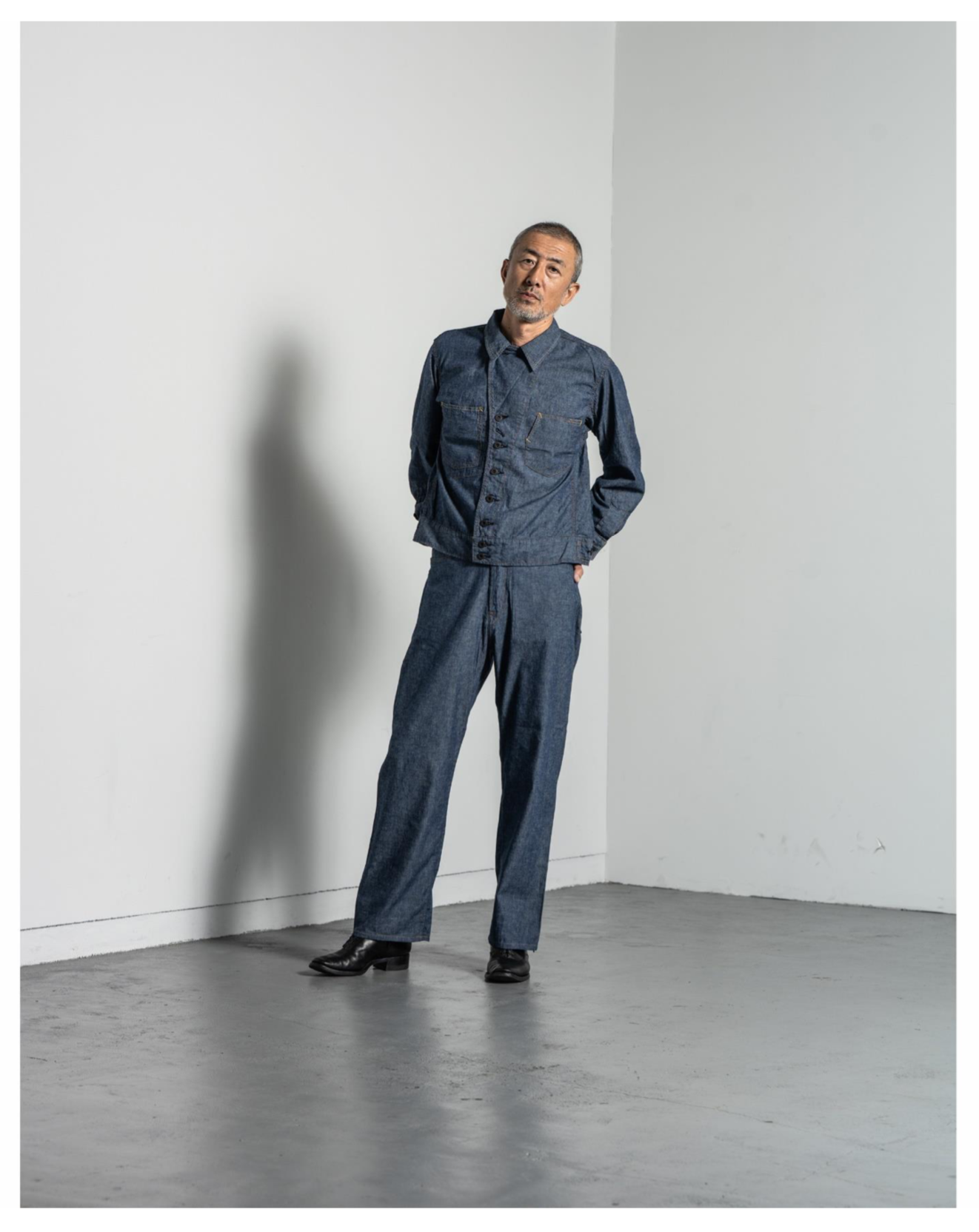 Black Sign 1940s 5.5oz Selvage Chambray US Army Field Jacket / Indigo Chambray (Coming soon)