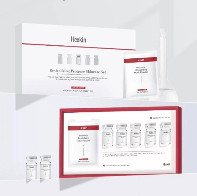 韓國代購 Hexkin煥活蛋白酶護膚套裝 「嫩滑光感肌」5組💥買1送1💥