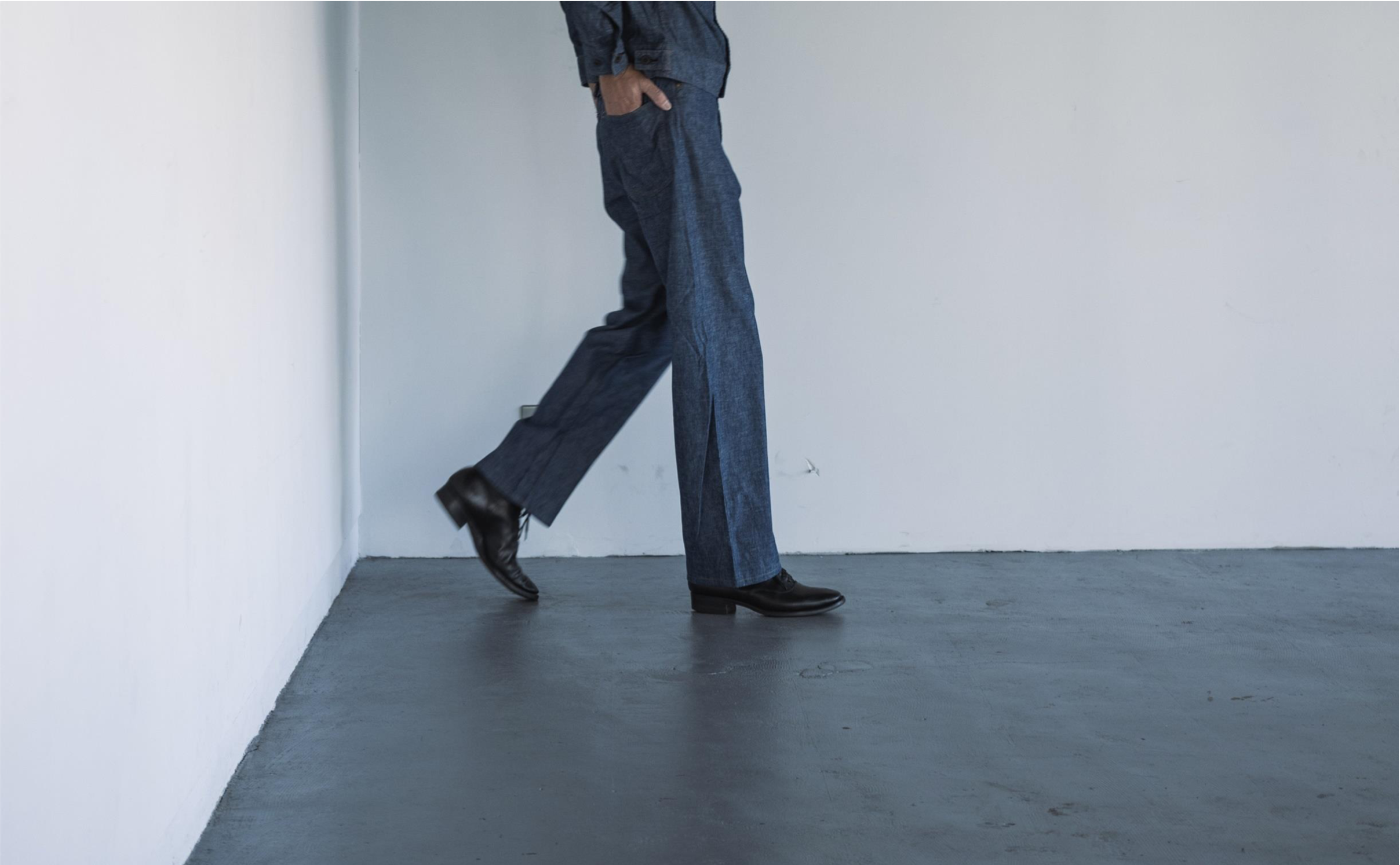 Black Sign 1920s 5.5oz Selvage Chambray Death Valley Waist-Overalls / Indigo Chambray (Coming soon)