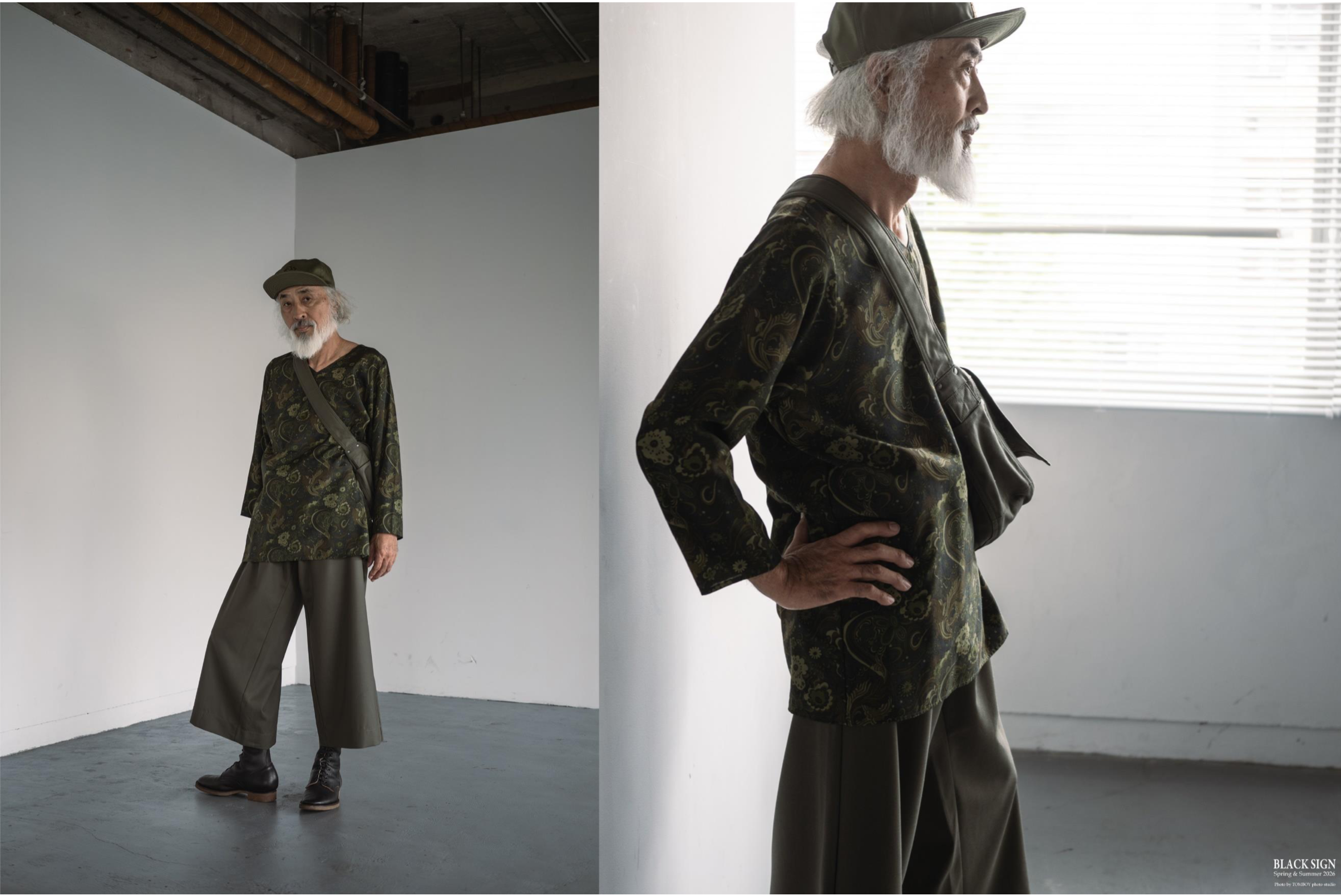 Black Sign BS Trucker Cap / Olive Chino (Coming soon)