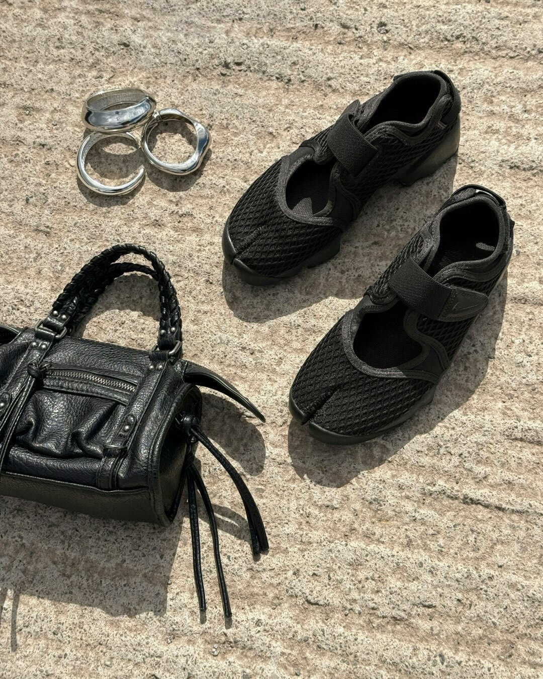 Nike Air Rift Mesh 日本新款 黑色 全黑化 網布 男女 瑪莉珍 忍者鞋 IW8074-001